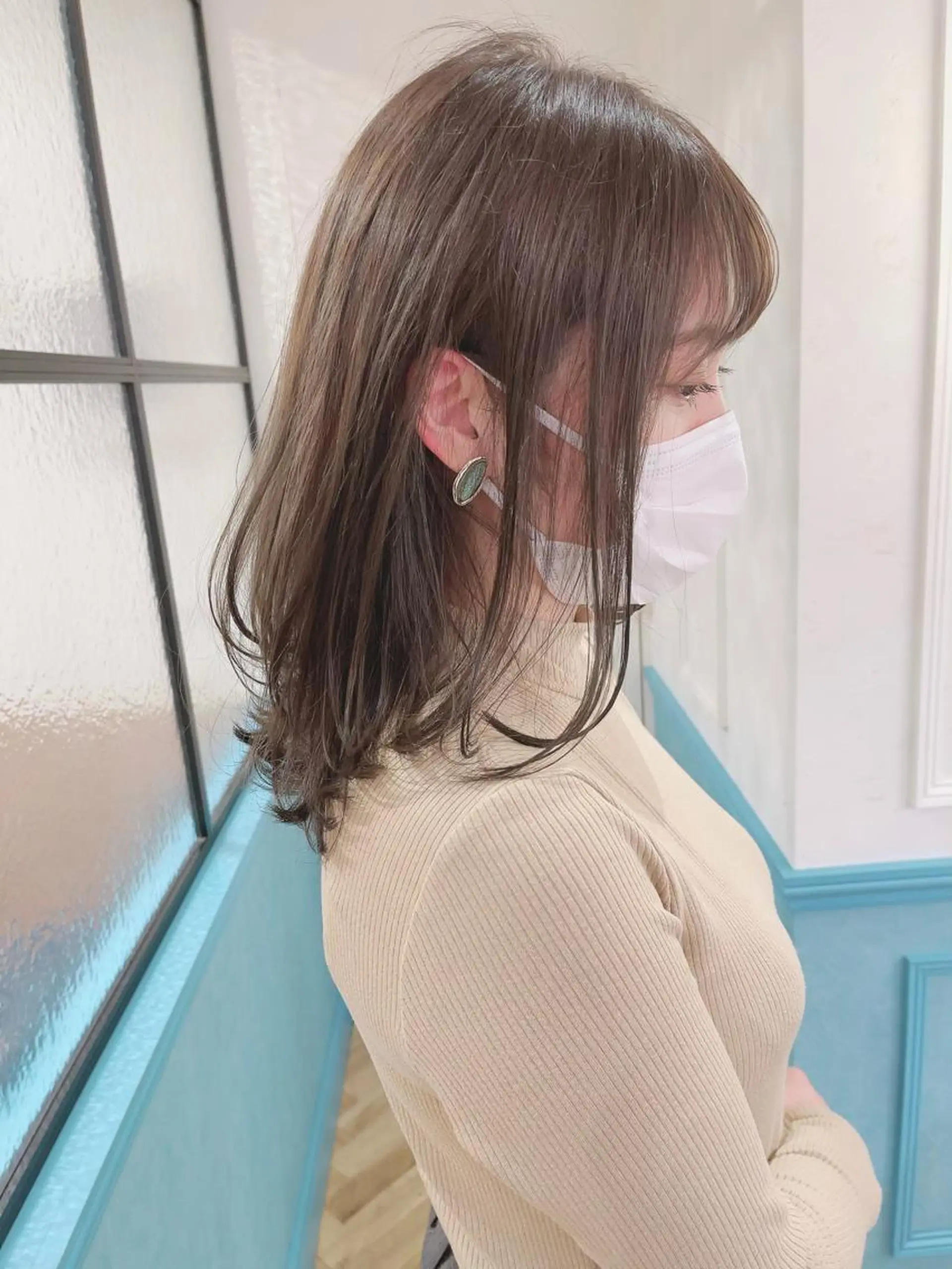 ミディアム カラー パーマ ヘアアレンジ グレージュ カーキグレージュ ヘアカラー トリートメント ヘアセット Londideal 高橋ヒロシのヘアスタイル