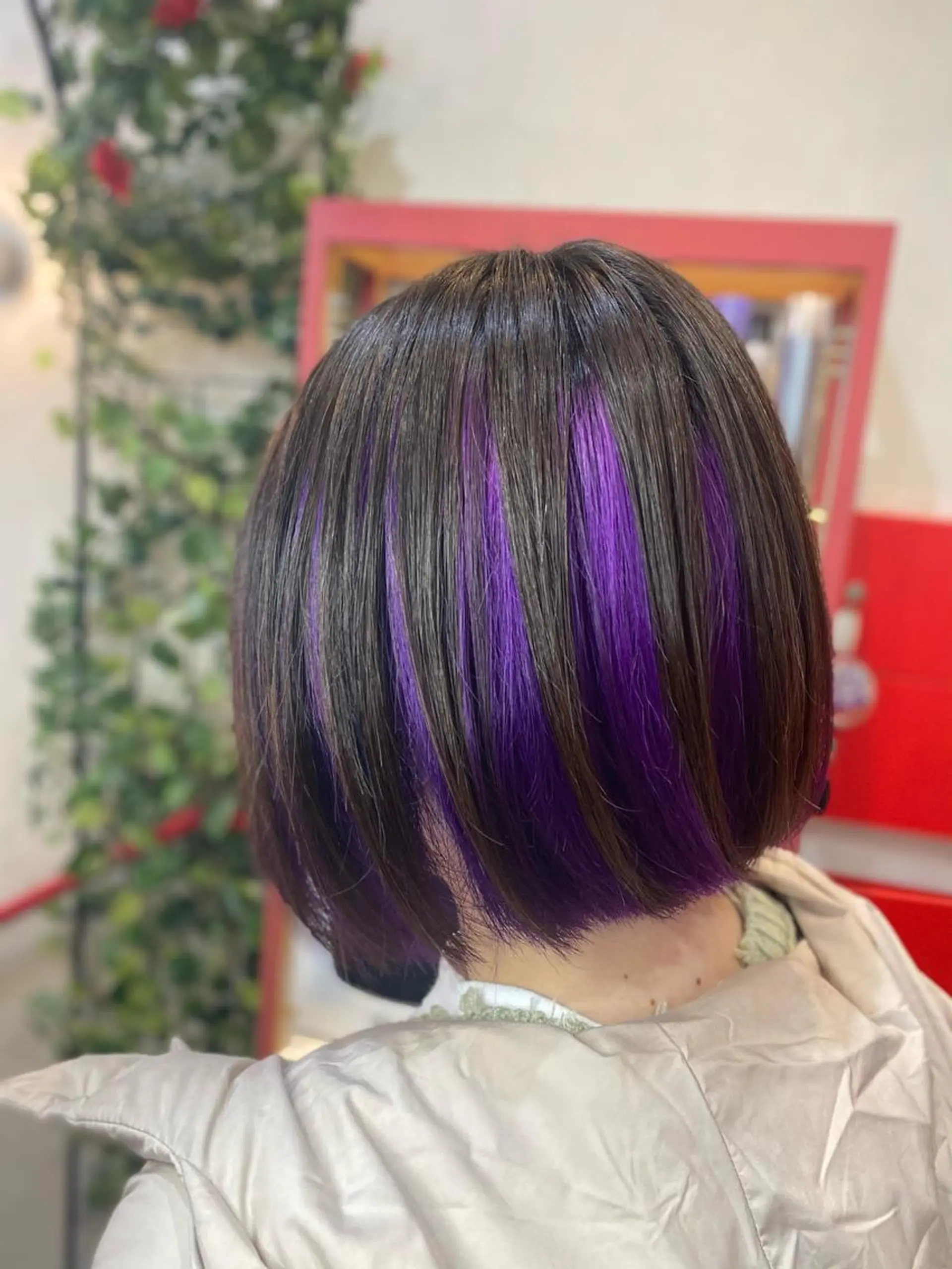 ショート パープルカラー ヘアカラー ゆぴ☾‪/推しカラー /ハイトーンのヘアスタイル