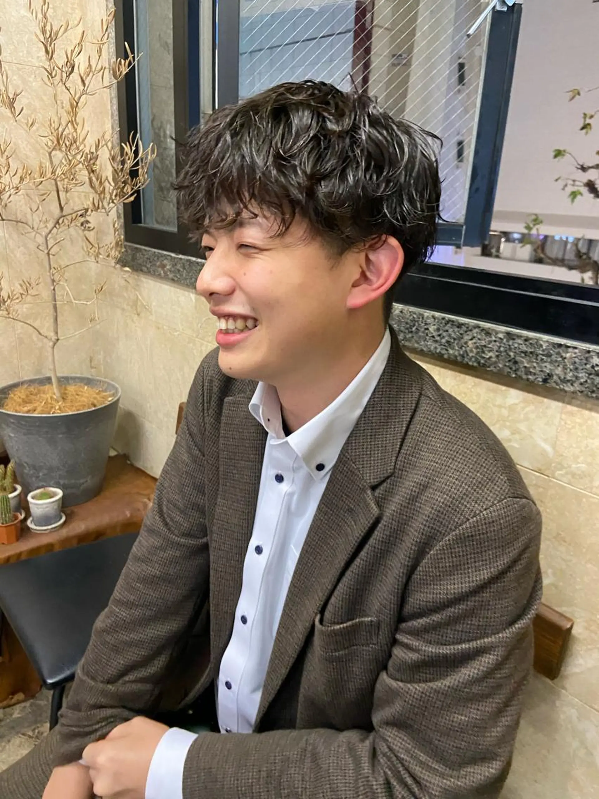 パーマ メンズ 地毛風艶カラー🌿 喜多夏海のヘアスタイル