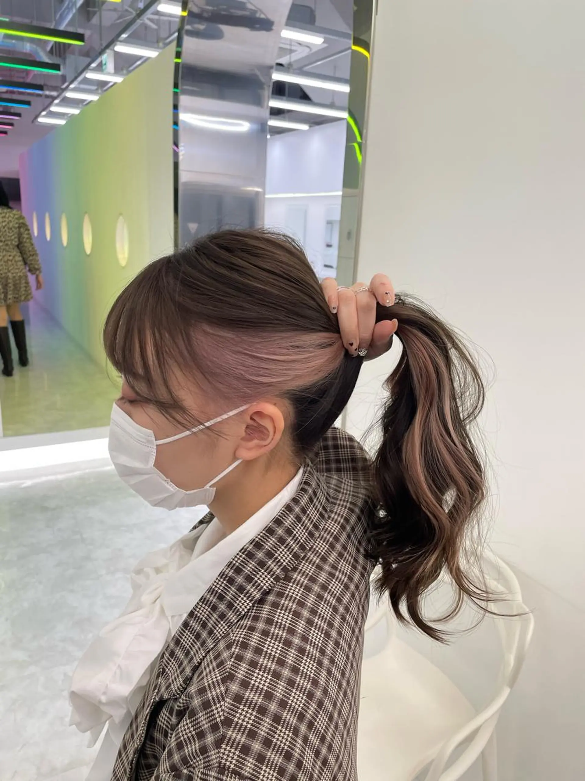 ロング カラー ヘアアレンジ 縮毛矯正/髪質改善/ ブリーチ毛/木元渓太のヘアスタイル