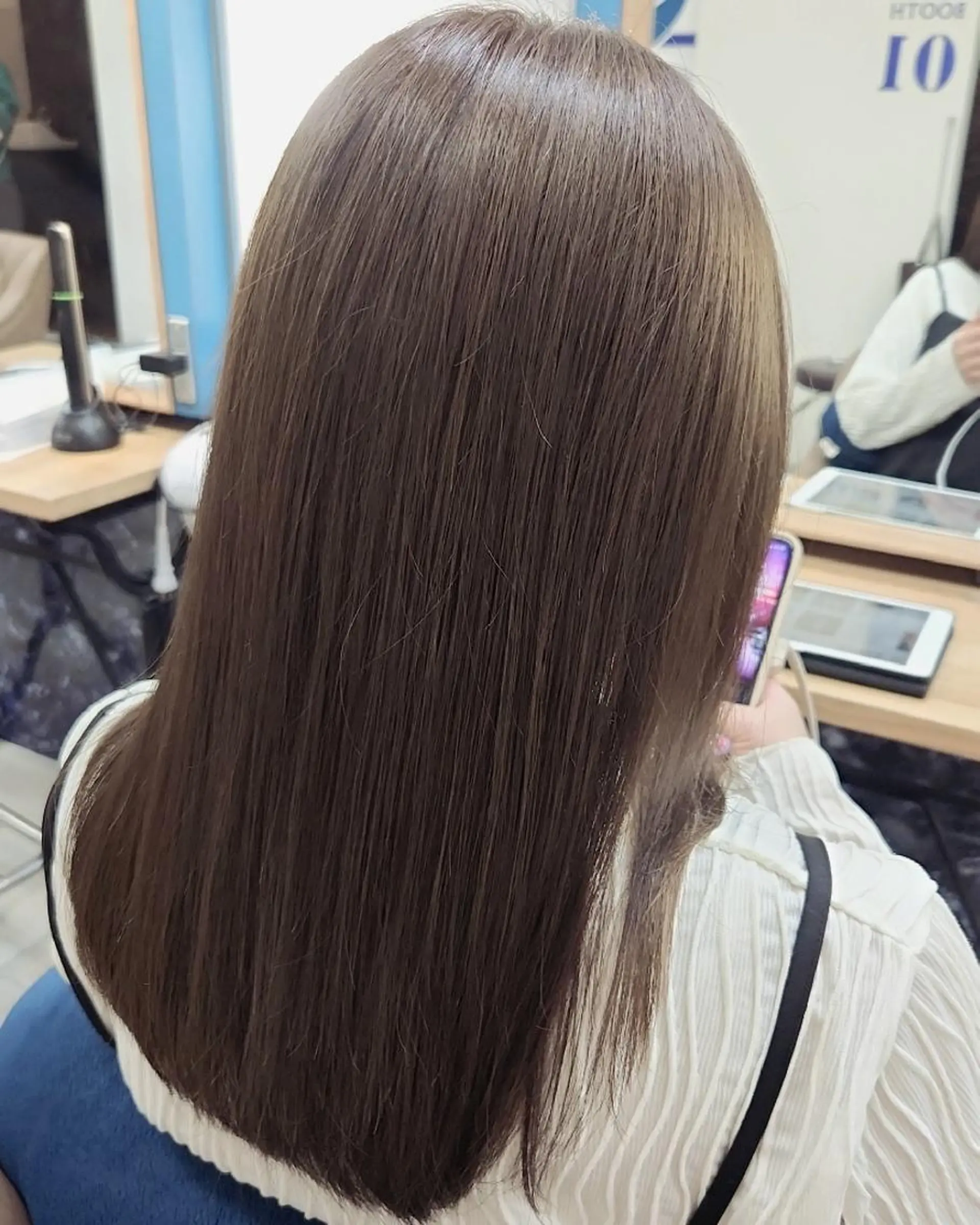 セミロング カラー パーマ ベージュカラー 🌟あかり🌟 #Sign hairのヘアスタイル