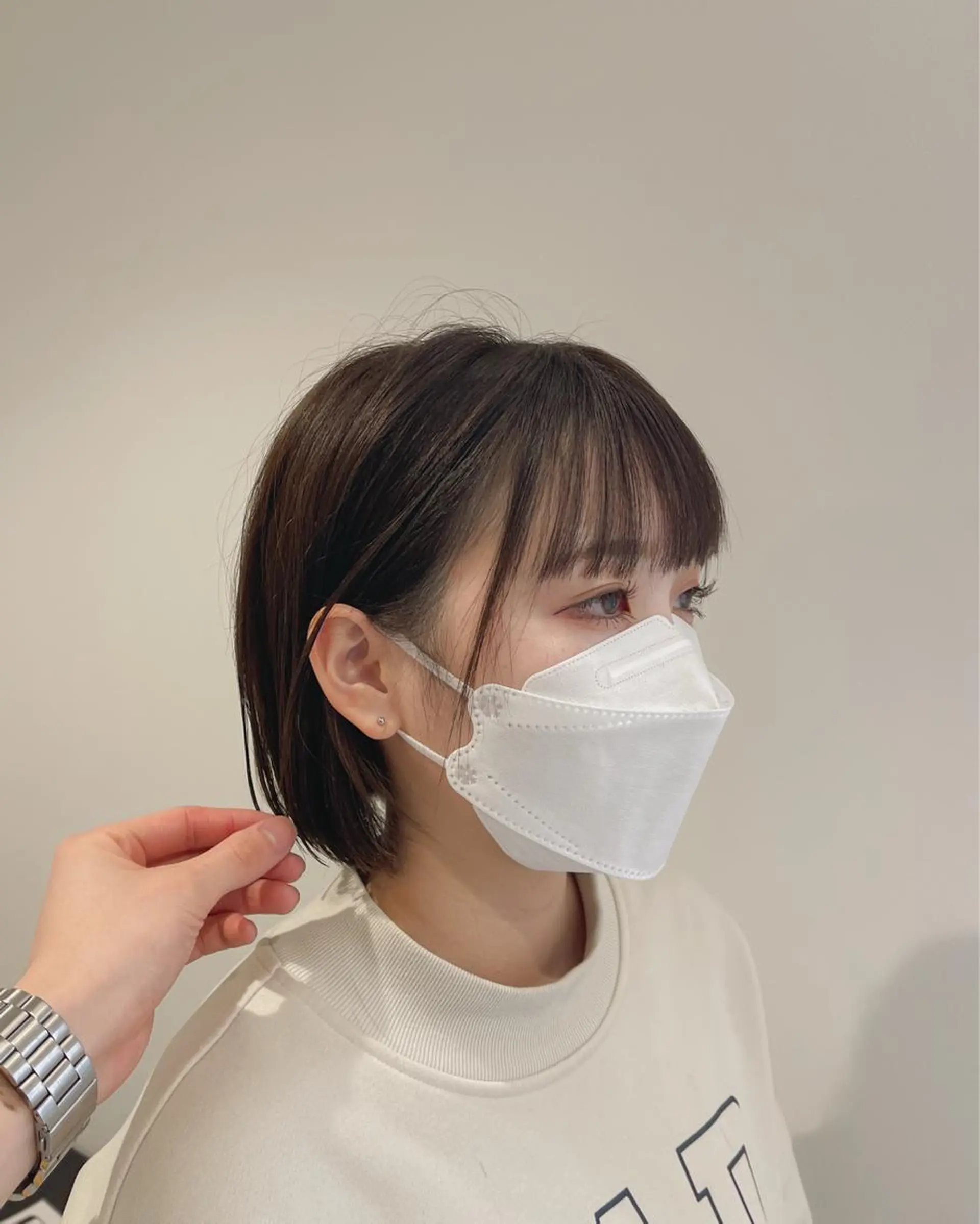 ショート カラー ショートボブ ダークグレー ダークグレージュ グレージュ ボブ カット ヘアカラー トリートメント kyon.hair 韓国カットカラーのヘアスタイル