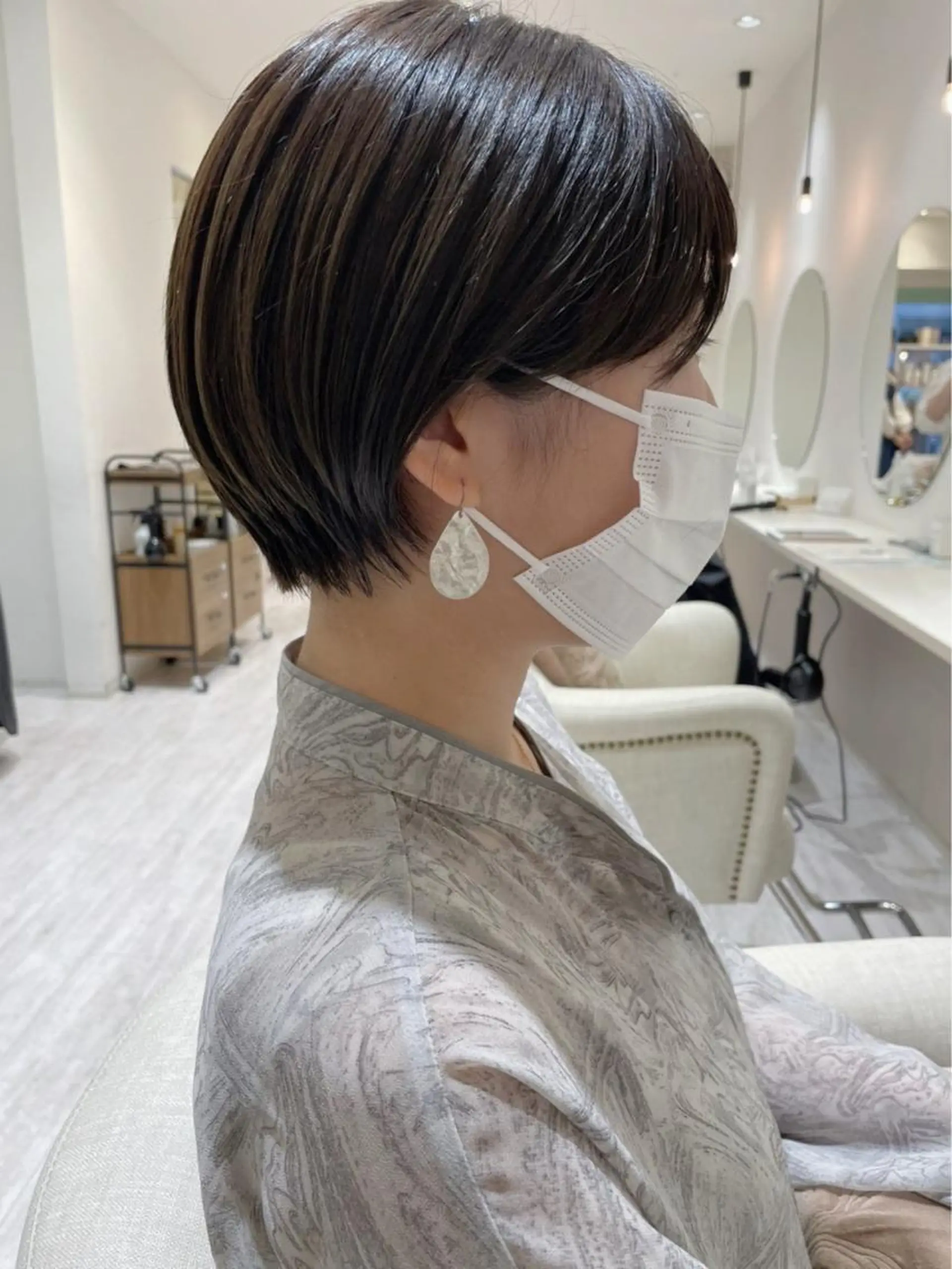 ショート 丸みショート ショートヘア Chiho / 梅田 / ボブ/ パーマのヘアスタイル