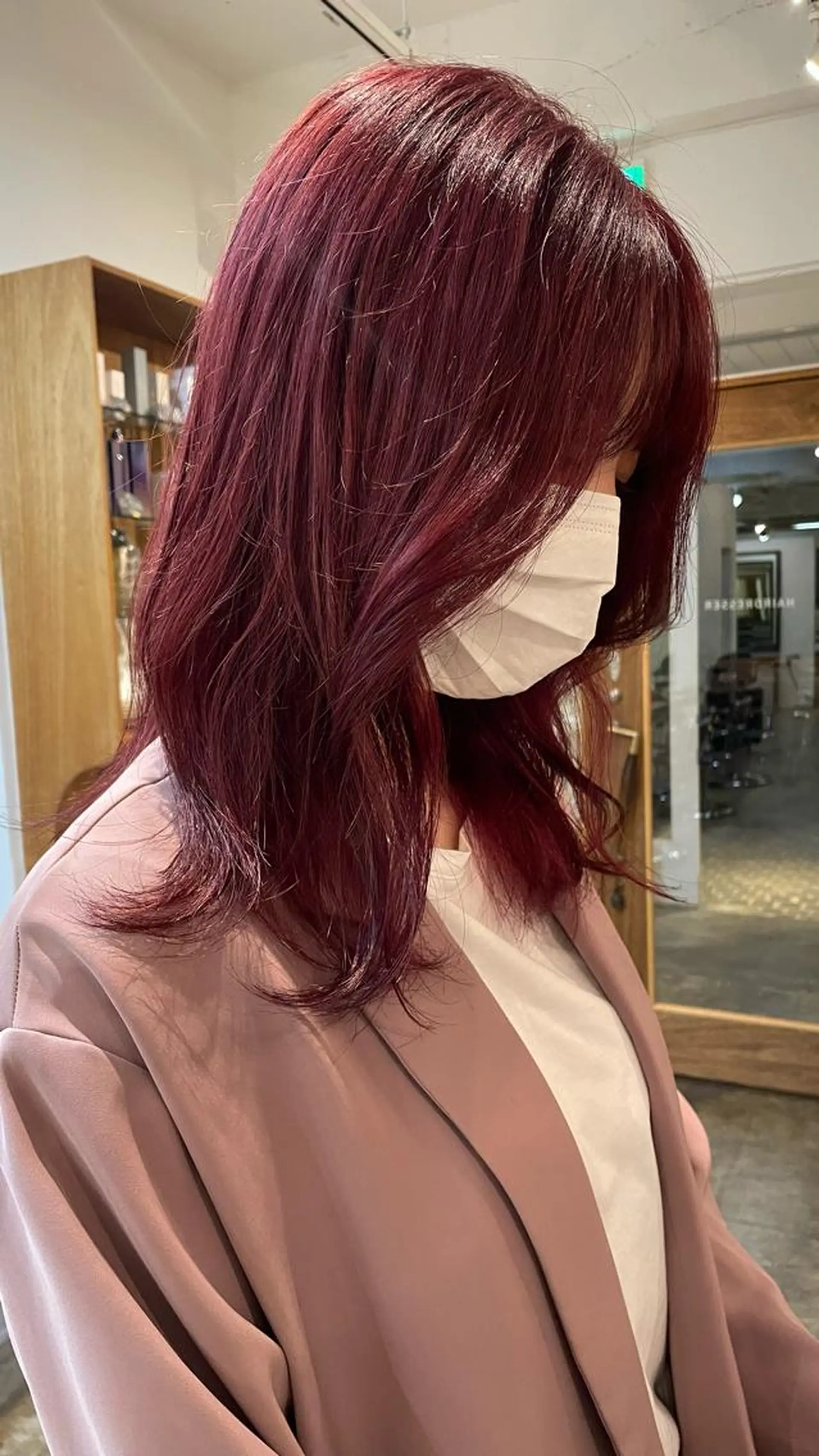 セミロング ヘアカラー トリートメント カットモデル募集 長谷川のヘアスタイル