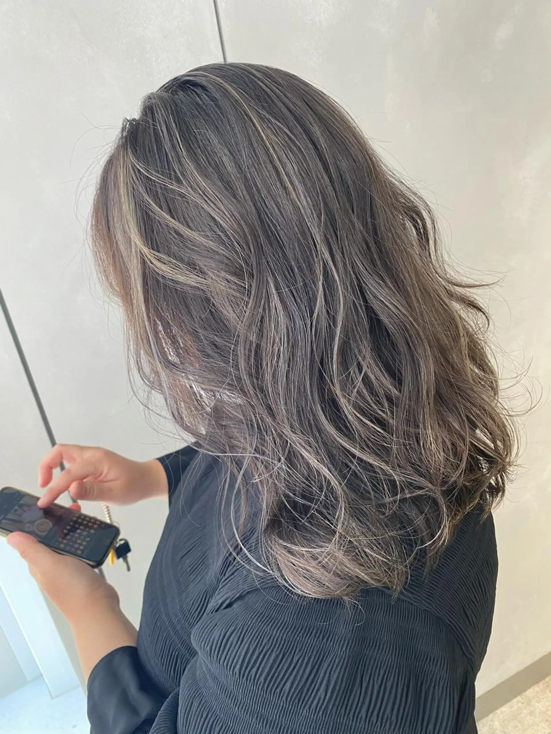 セミロング カラー M IIのヘアスタイル