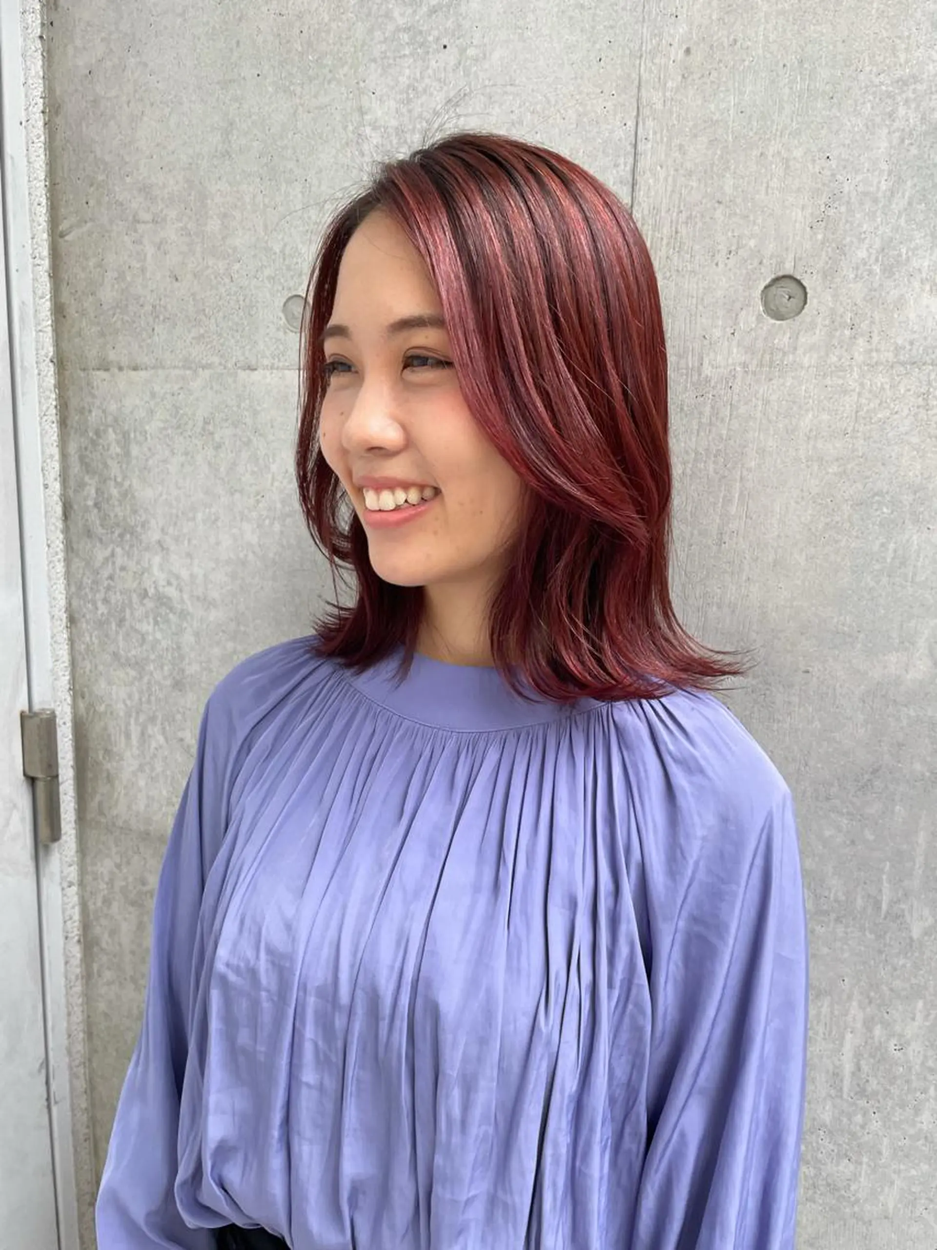 ミディアム 似合わせカット 迫留由弥のヘアスタイル