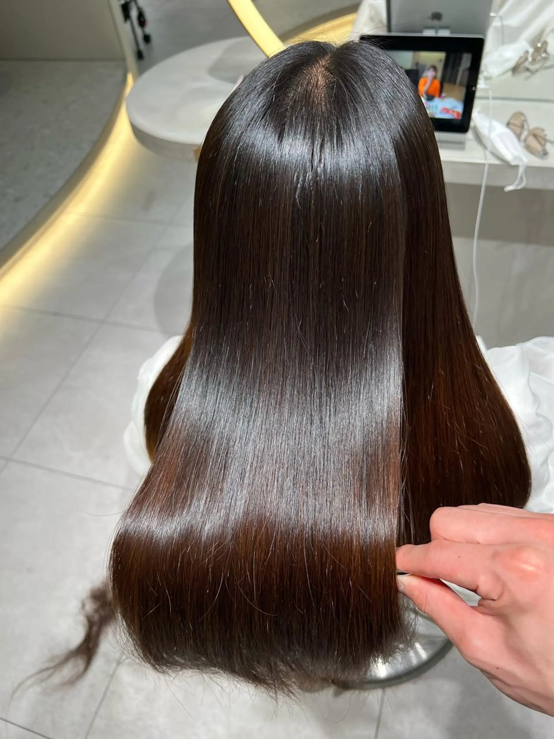 ロング 縮毛矯正 カット 縮毛矯正 トリートメント 福岡縮毛矯正✨️ ストレート 向井和輝のヘアスタイル