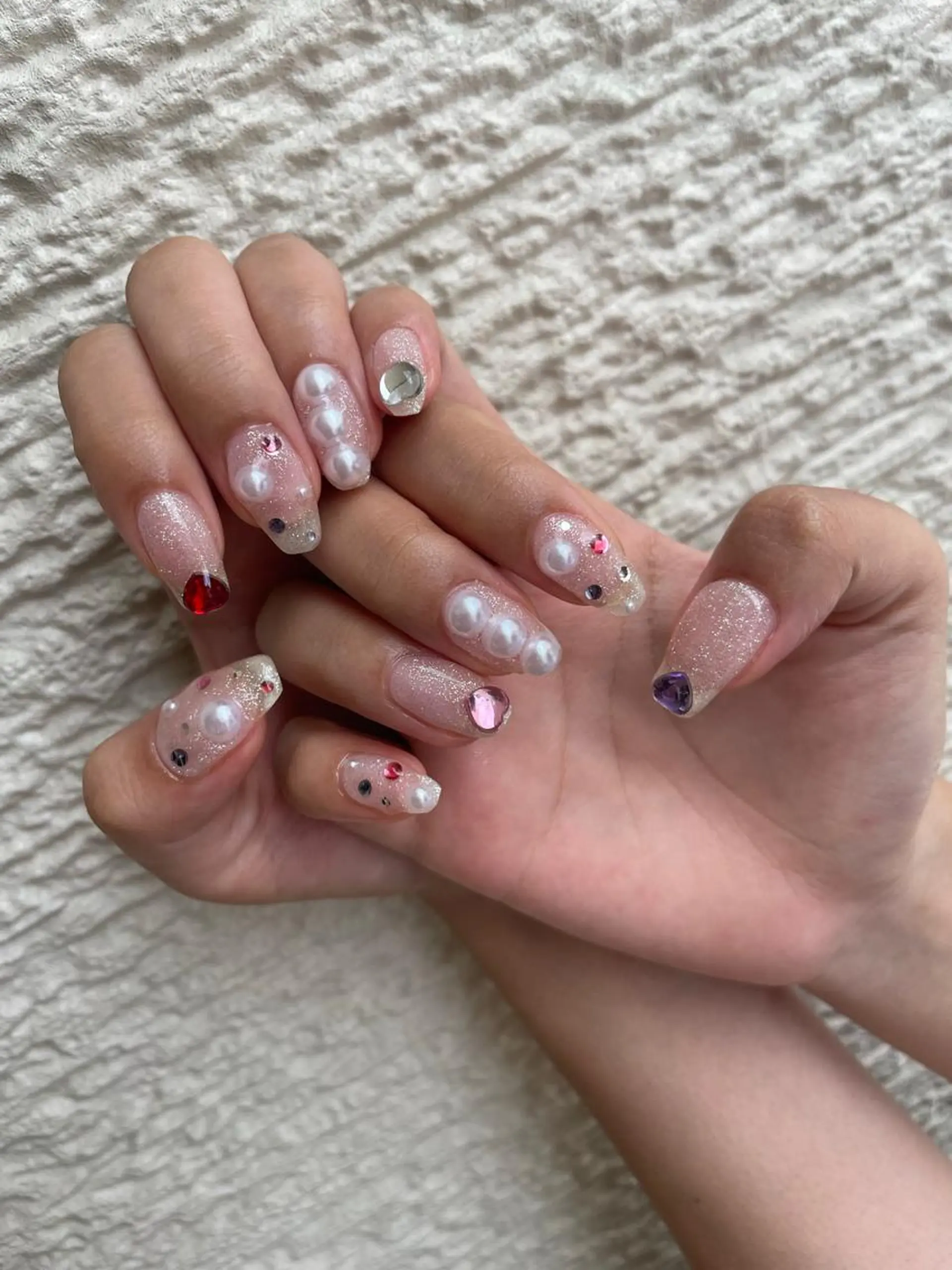 ロング カラー ヘアアレンジ キッズ ネイル マツエク・マツパ アイブロウ 福田 加奈のネイルデザイン