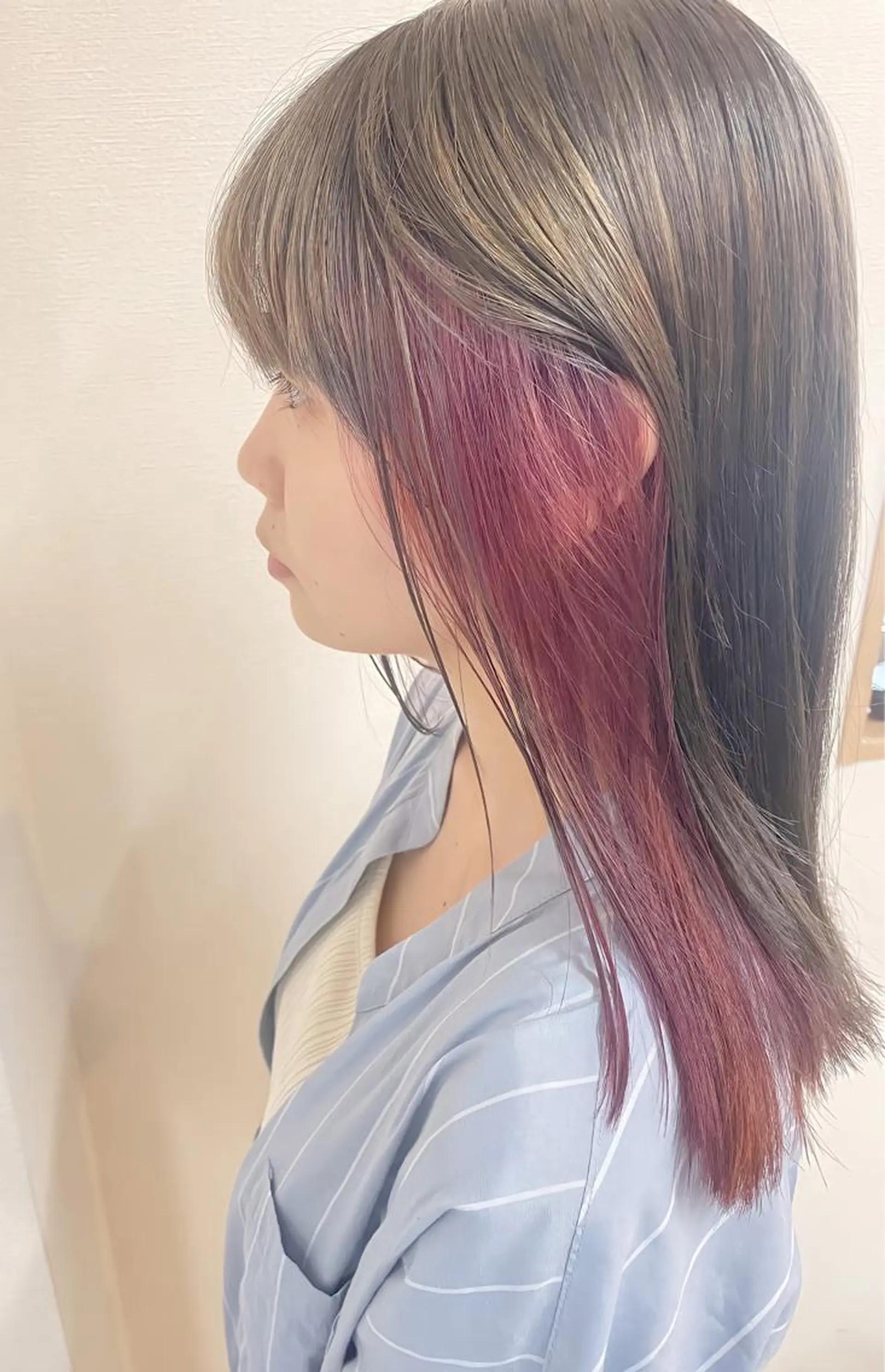 セミロング カラー ケアブリーチ /髪質 改善/古橋圭史郎のヘアスタイル