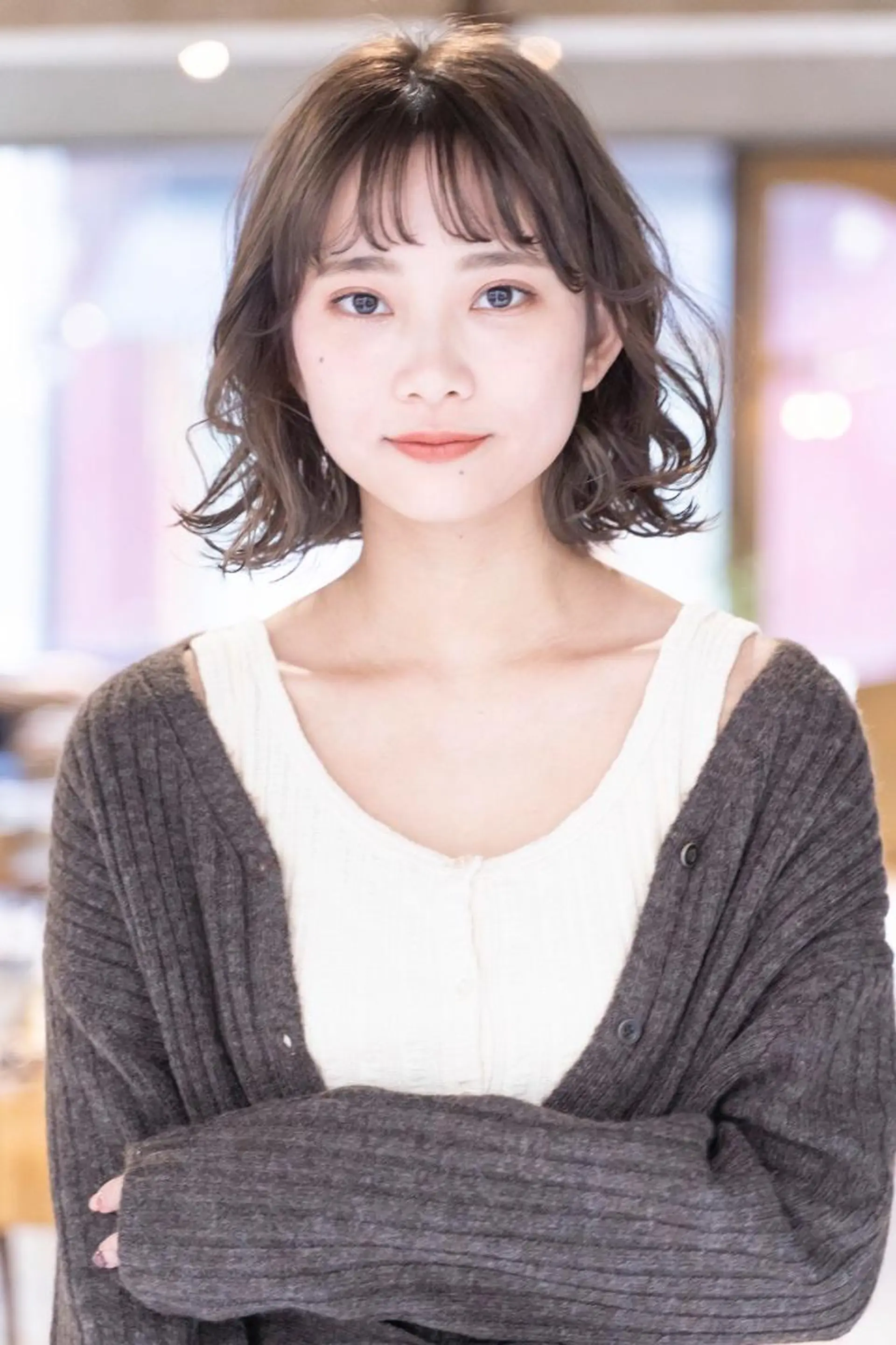 ミディアム ヘアアレンジ カラー ミディアムパーマ アクアカラー ダブルカラー グラデーションカラー ハイライトカラー 💈Chlom💈_ 公式_NewOpenのヘアスタイル