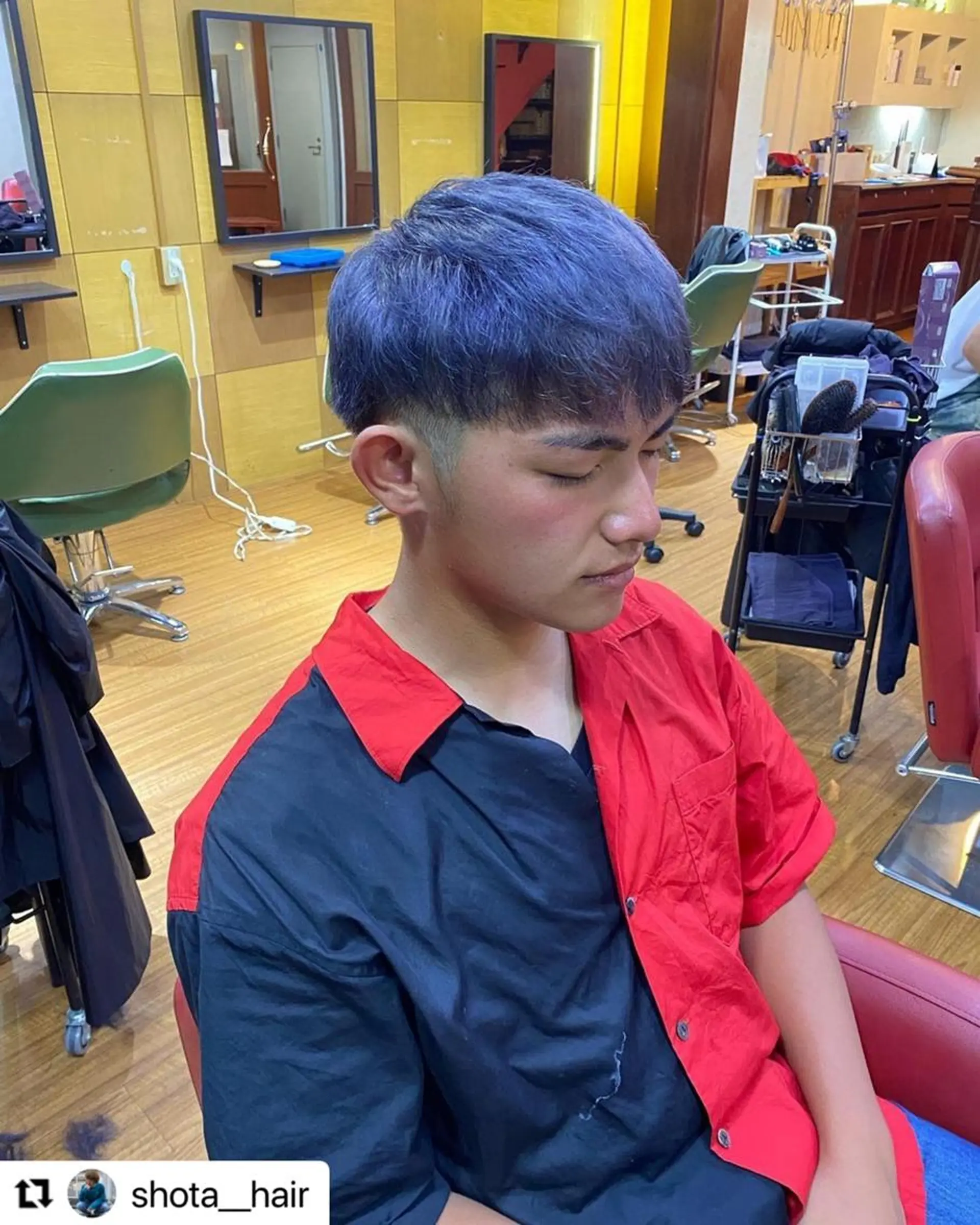 ミディアム カラー メンズ アッシュ パープルカラー パープルアッシュ 🩷Eny terrace🩷のヘアスタイル