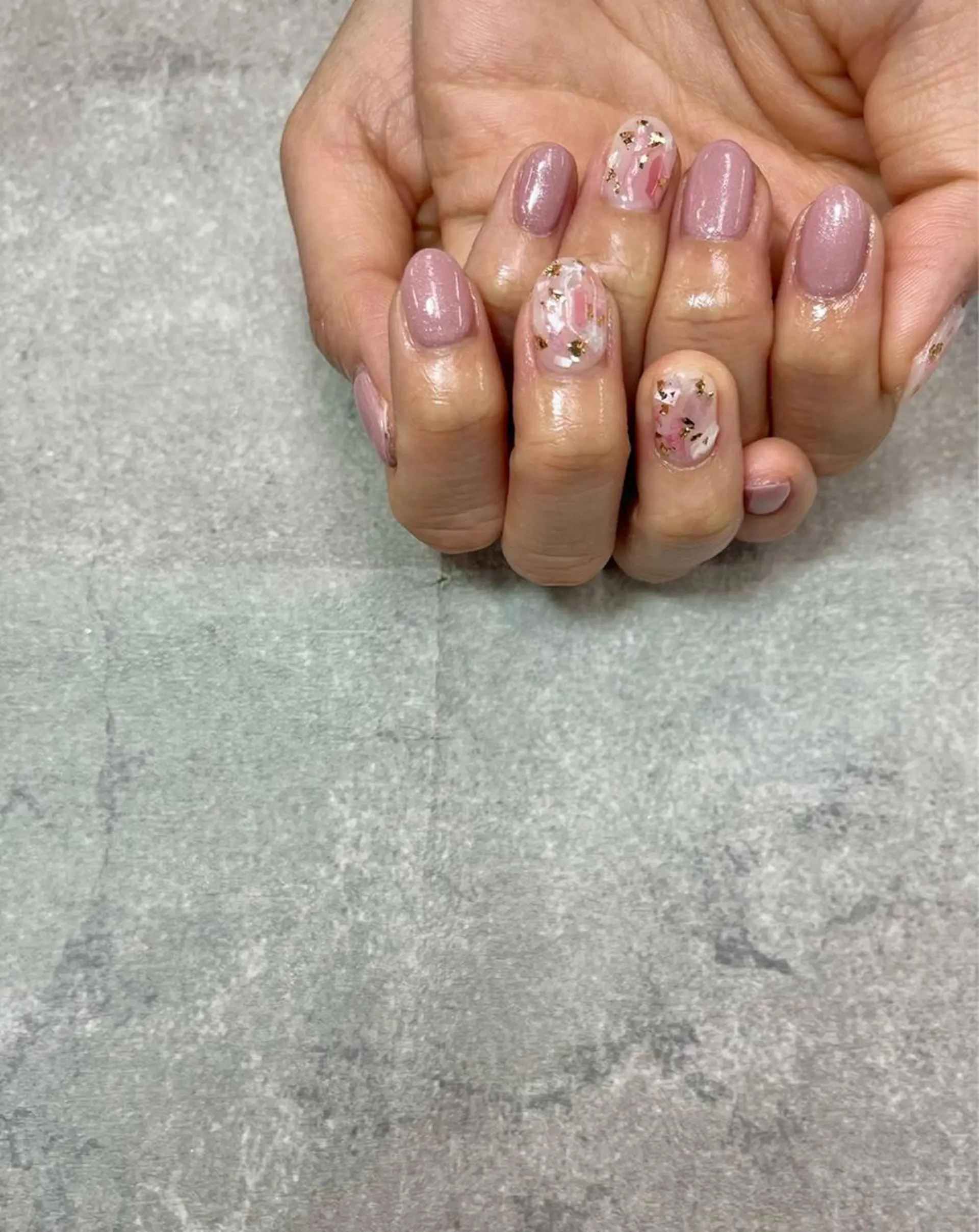 ネイル ニュアンスネイル ピンク ハンドネイル FASTNAIL PLUS 新宿店のネイルデザイン