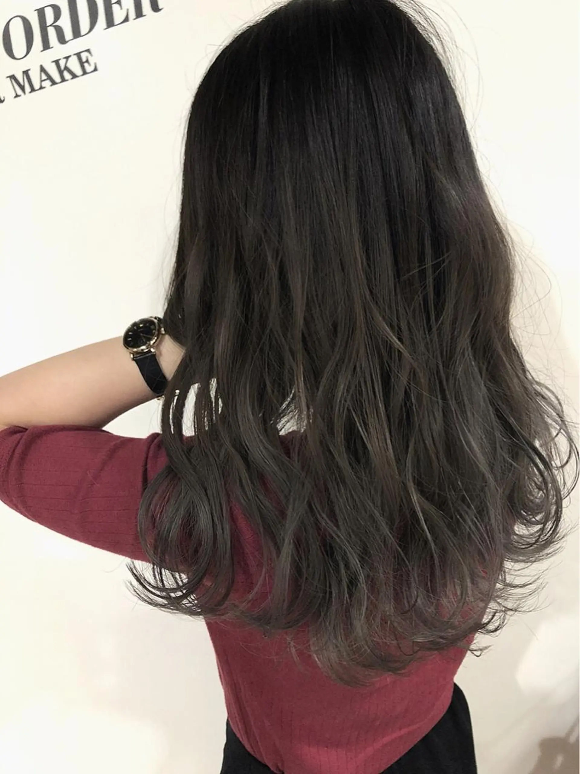 ロング アッシュ 外国人風カラー 夜23時まで予約🉑 reverieあきらのヘアスタイル