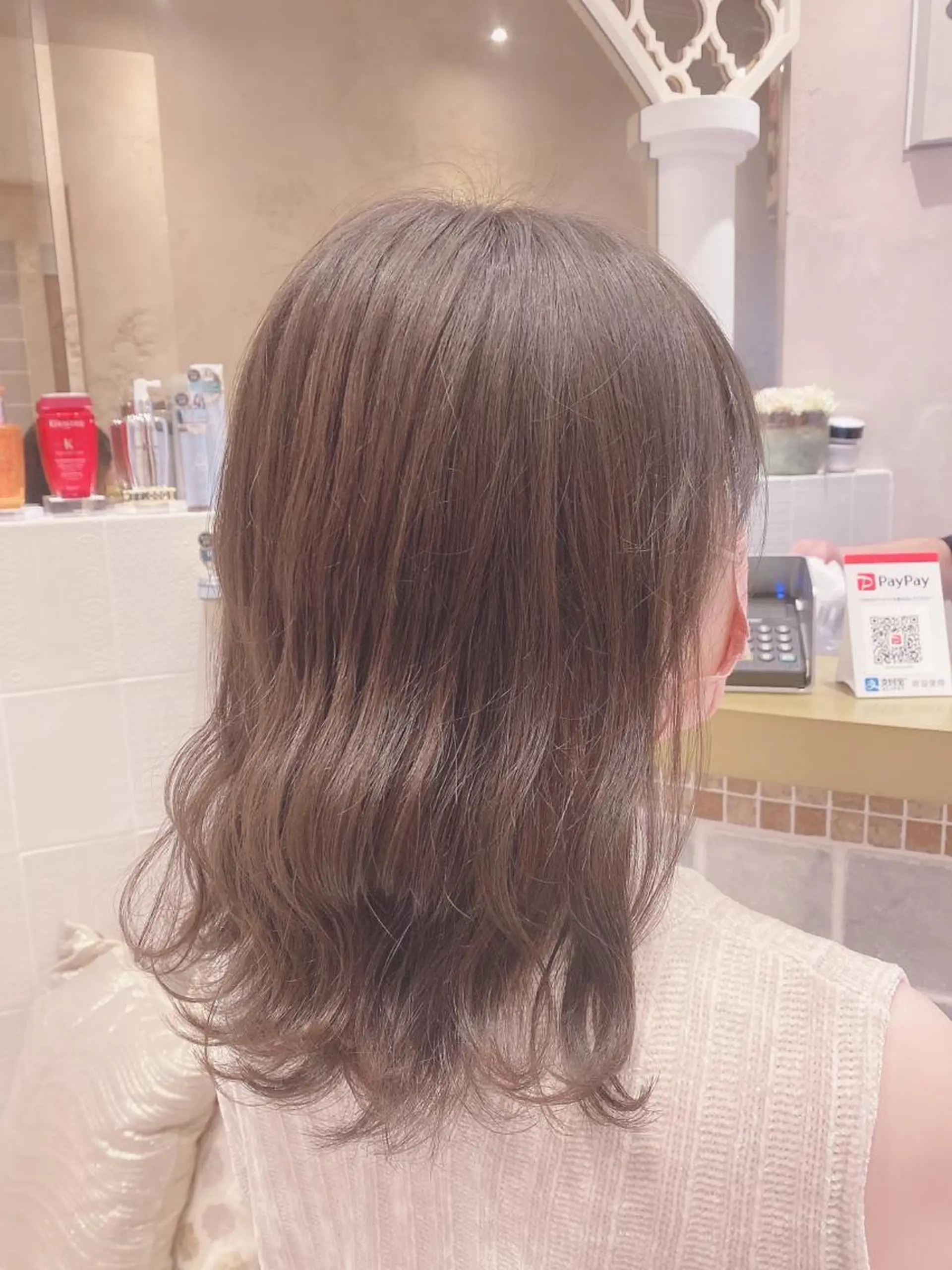 ミディアム 韓国風ヘア✻透明感 カラー✻yukaのヘアスタイル