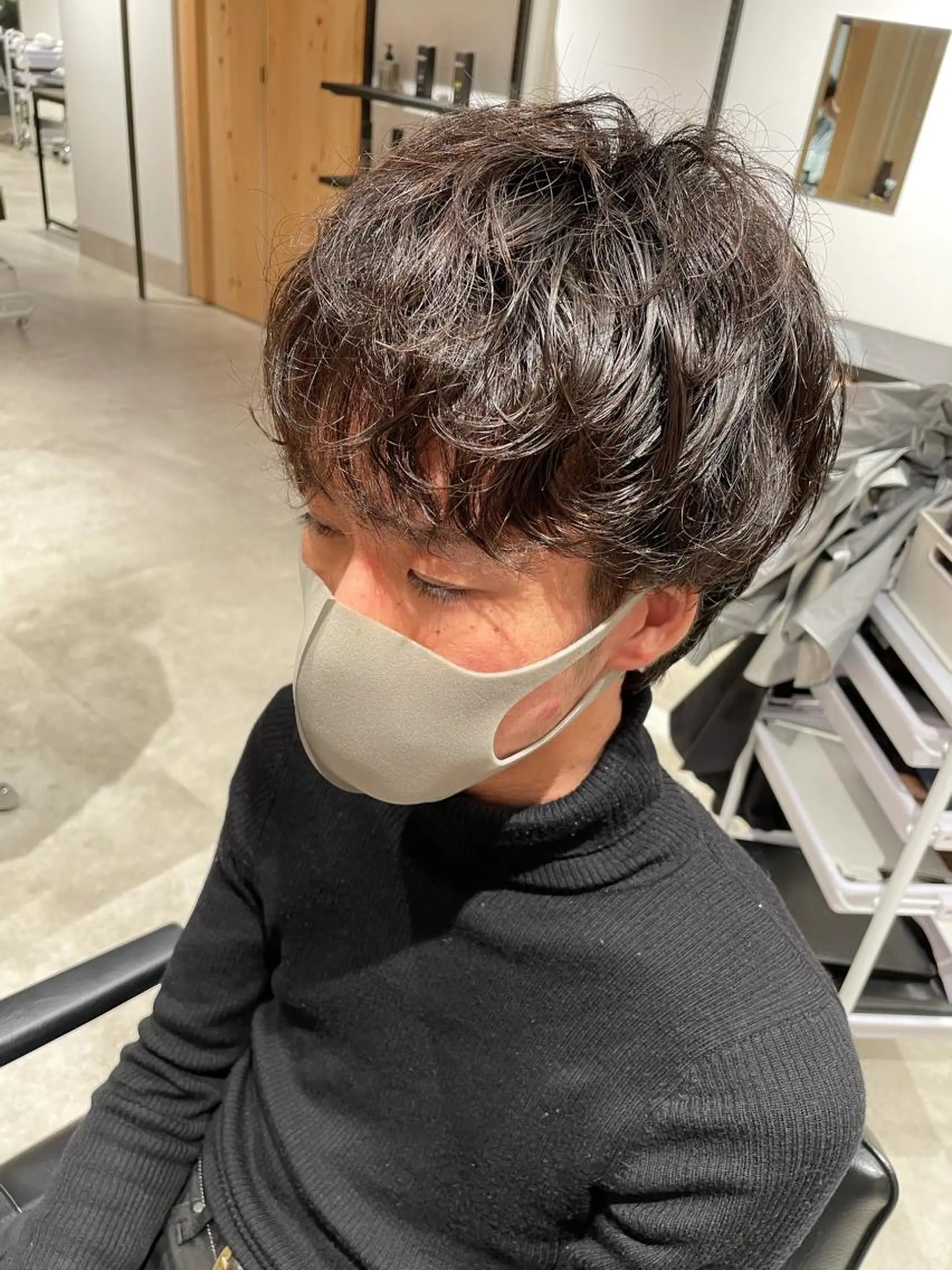 ショート カラー パーマ ヘアアレンジ メンズ パーソナルカラー合わ せたカラー🤍なつみのヘアスタイル