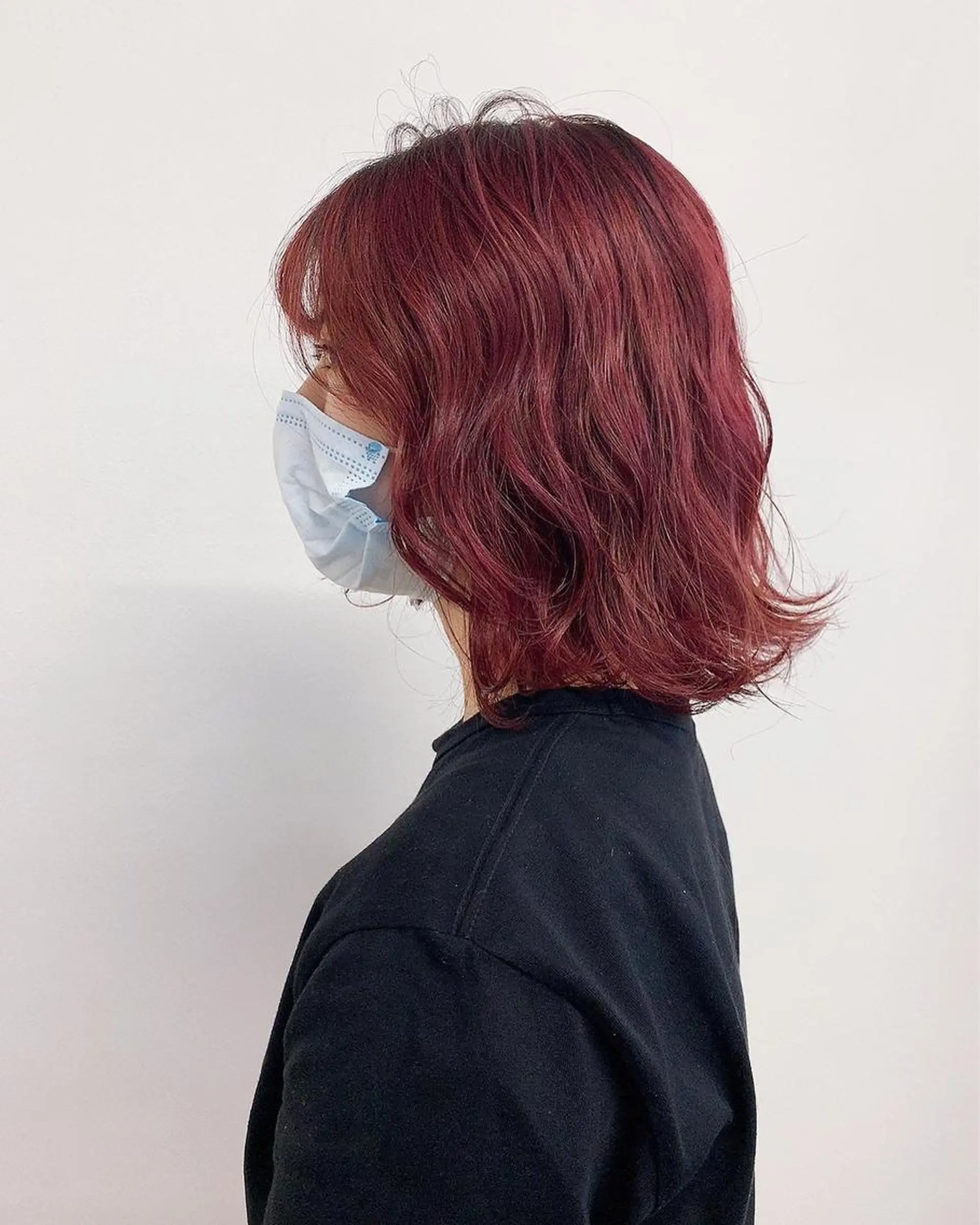 ミディアム カラー カット ヘアカラー 肌に馴染む暗髪 梅田・増田のヘアスタイル