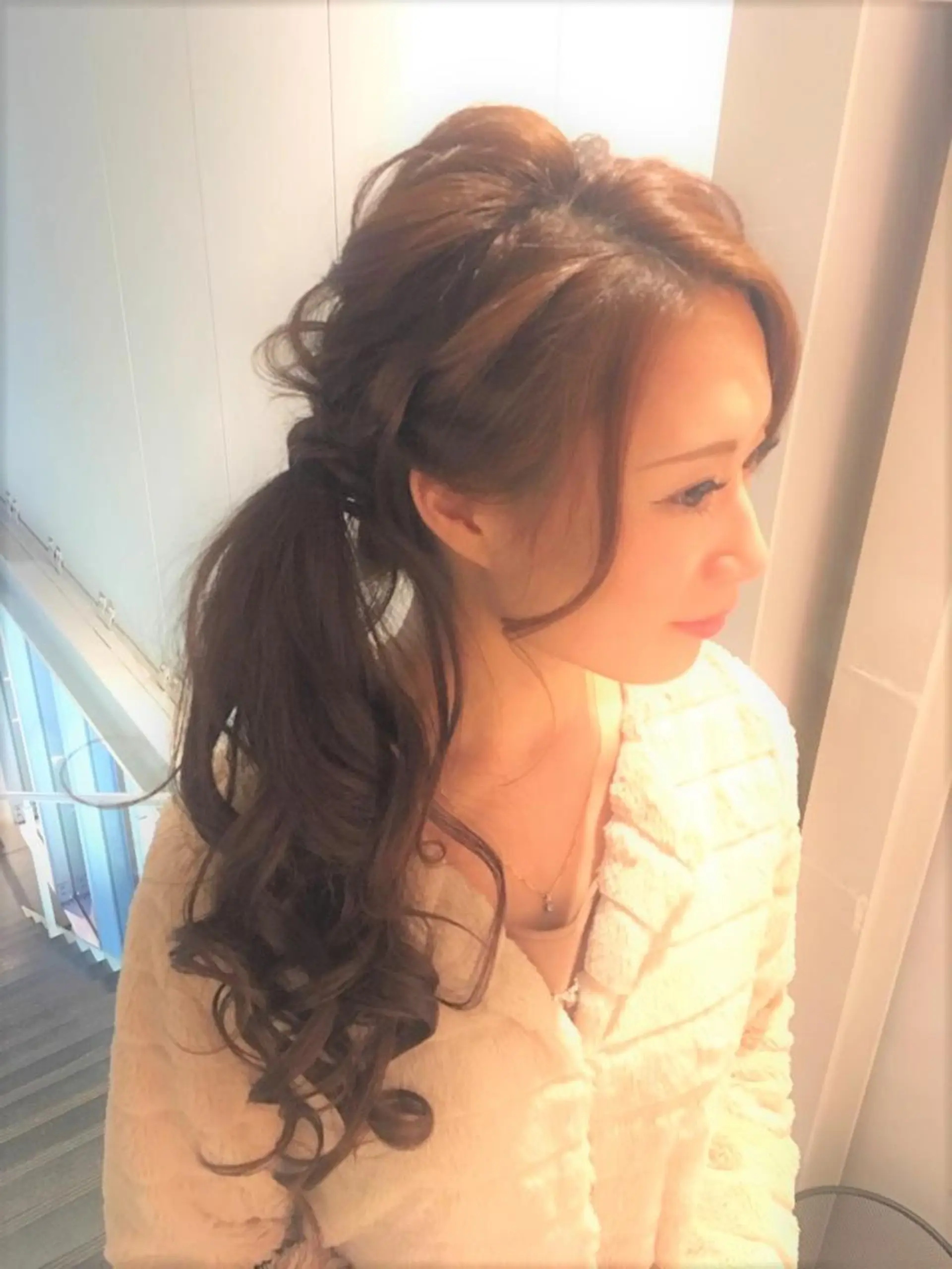 ロング ヘアアレンジ ロング パピヨンロゼ 髪質改善/酸性のヘアスタイル