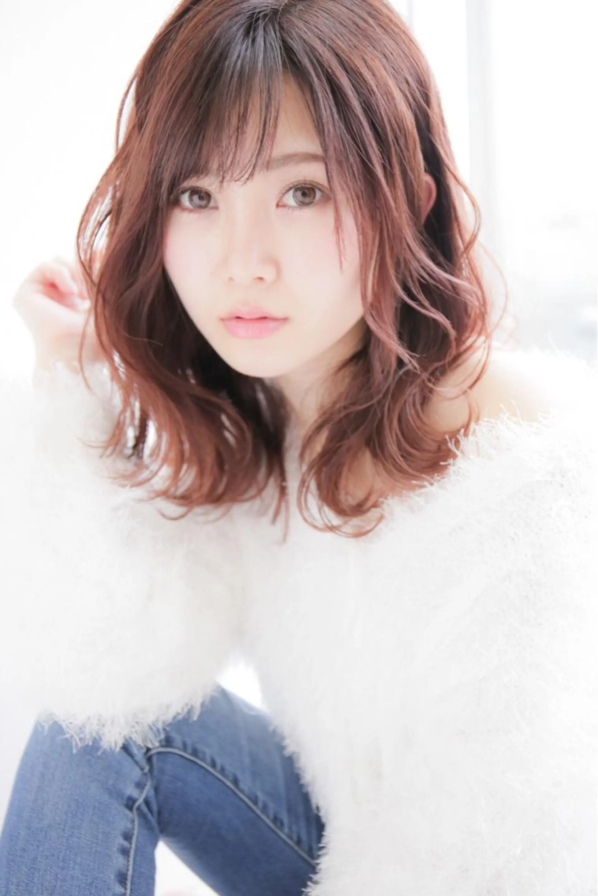 ミディアム カラー パーマ 加藤 茂之のヘアスタイル