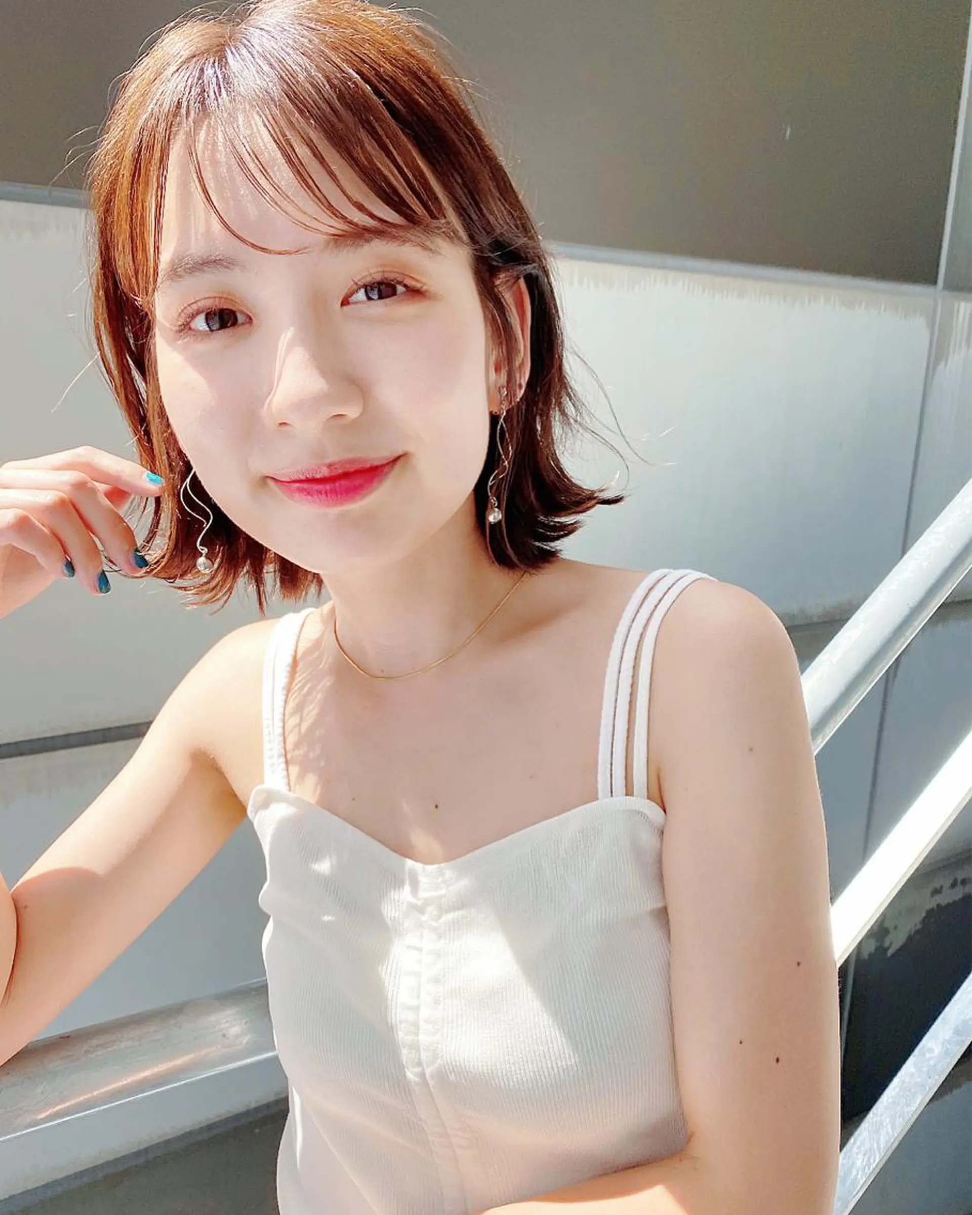 ショート カラー ボブレイヤー ボブ レイヤーカット 艶カラー/似合わせ 💖Emmy💖のヘアスタイル