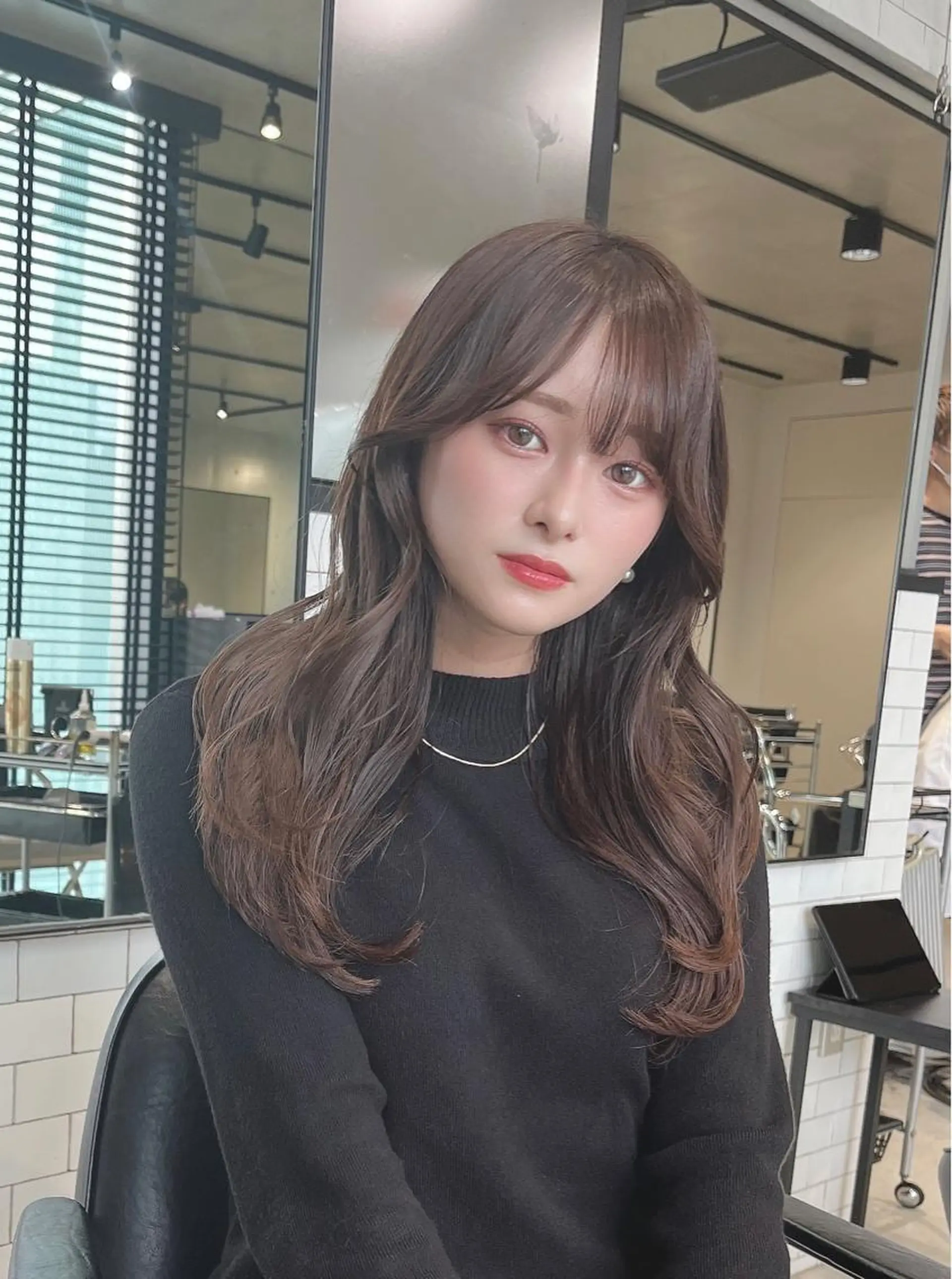 ミディアム カット ヘアカラー トリートメント 🌫️大人韓国ヘア 🌫️naoyaのヘアスタイル