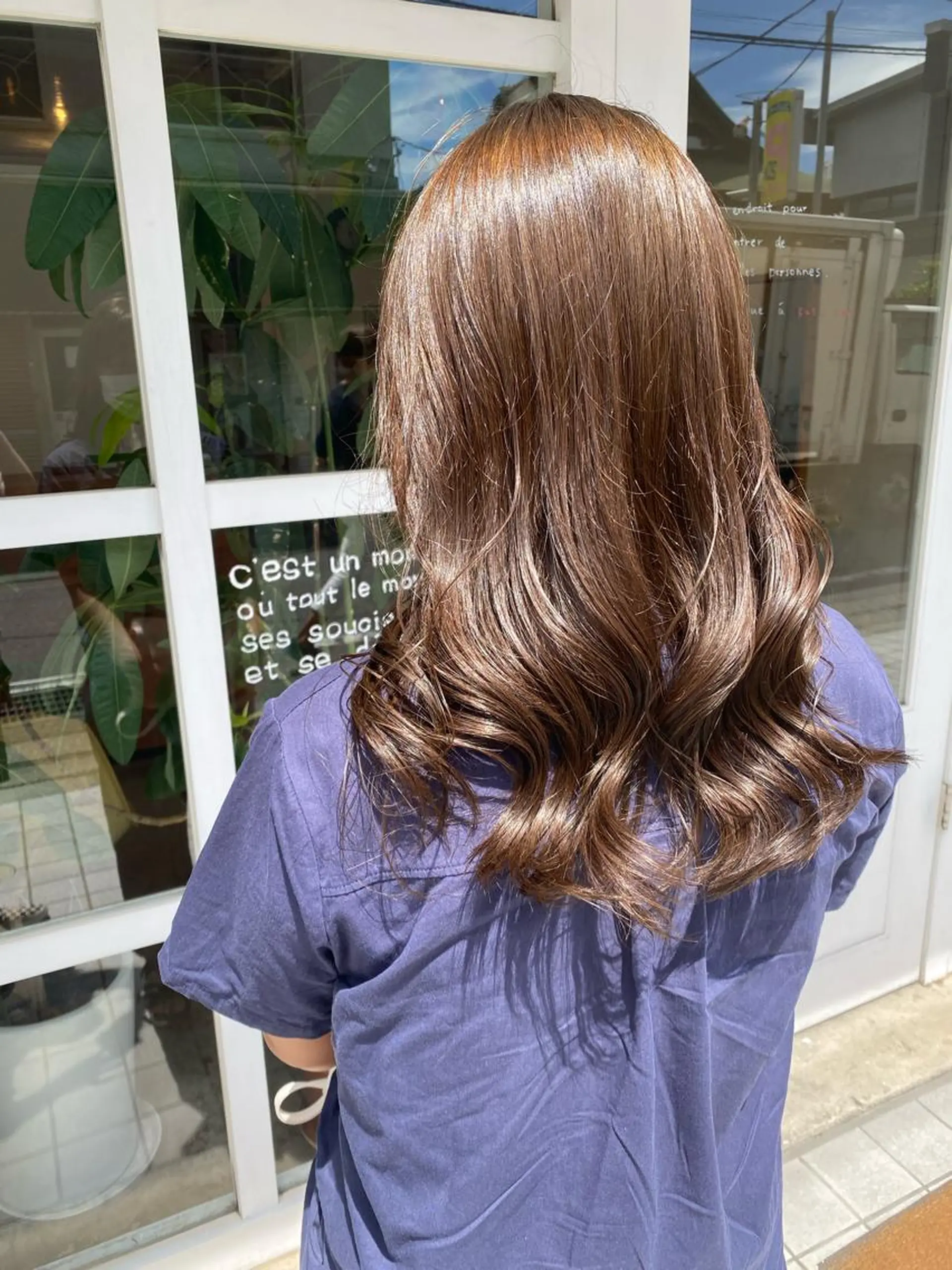 セミロング カラー わかばやし ゆうこのヘアスタイル