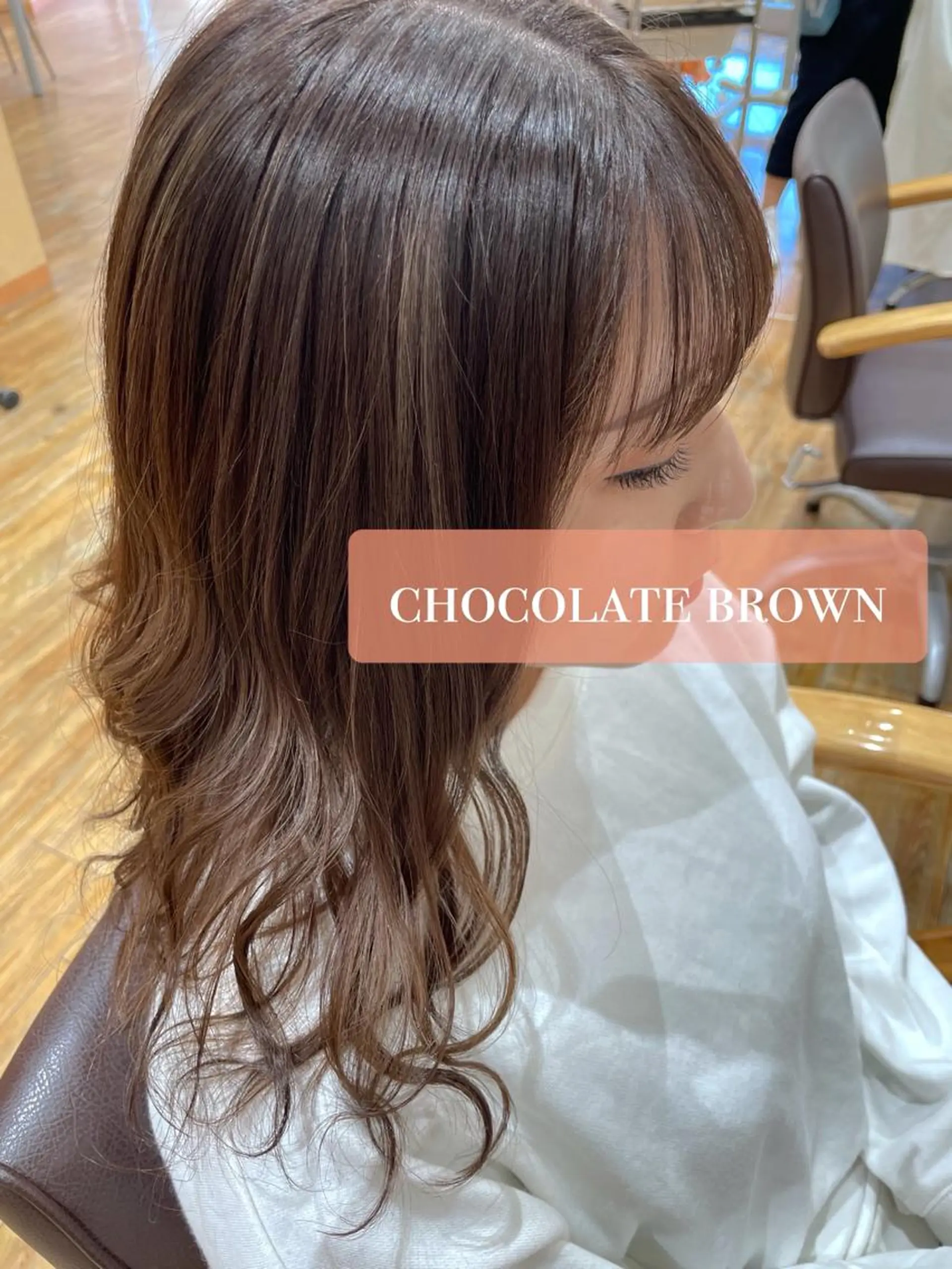 ミディアム カラー FELICE of hair 田口千尋のヘアスタイル