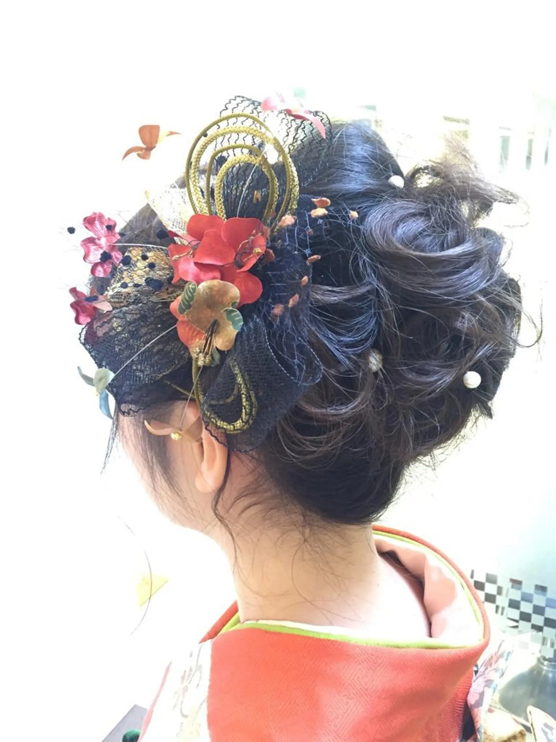 ヘアアレンジ 成人式 結婚式・ブライダル ヘアセット 髪質改善縮毛矯正/暖 色カラー/ウエダカナのヘアスタイル