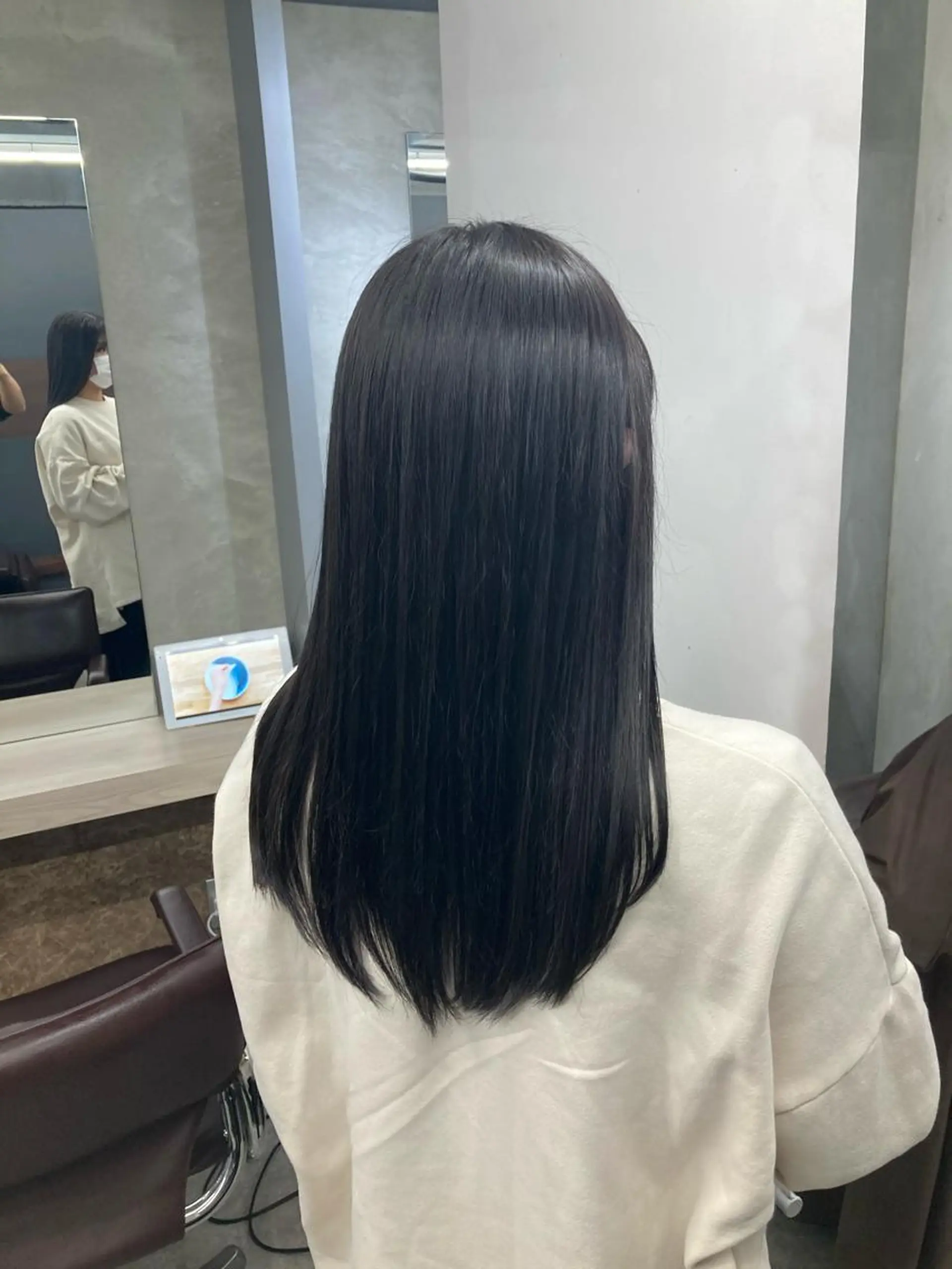 セミロング カラー ディープラベンダー ラベンダーカラー ヘアカラー ブリーチ&似合せボブ 田中寛十のヘアスタイル