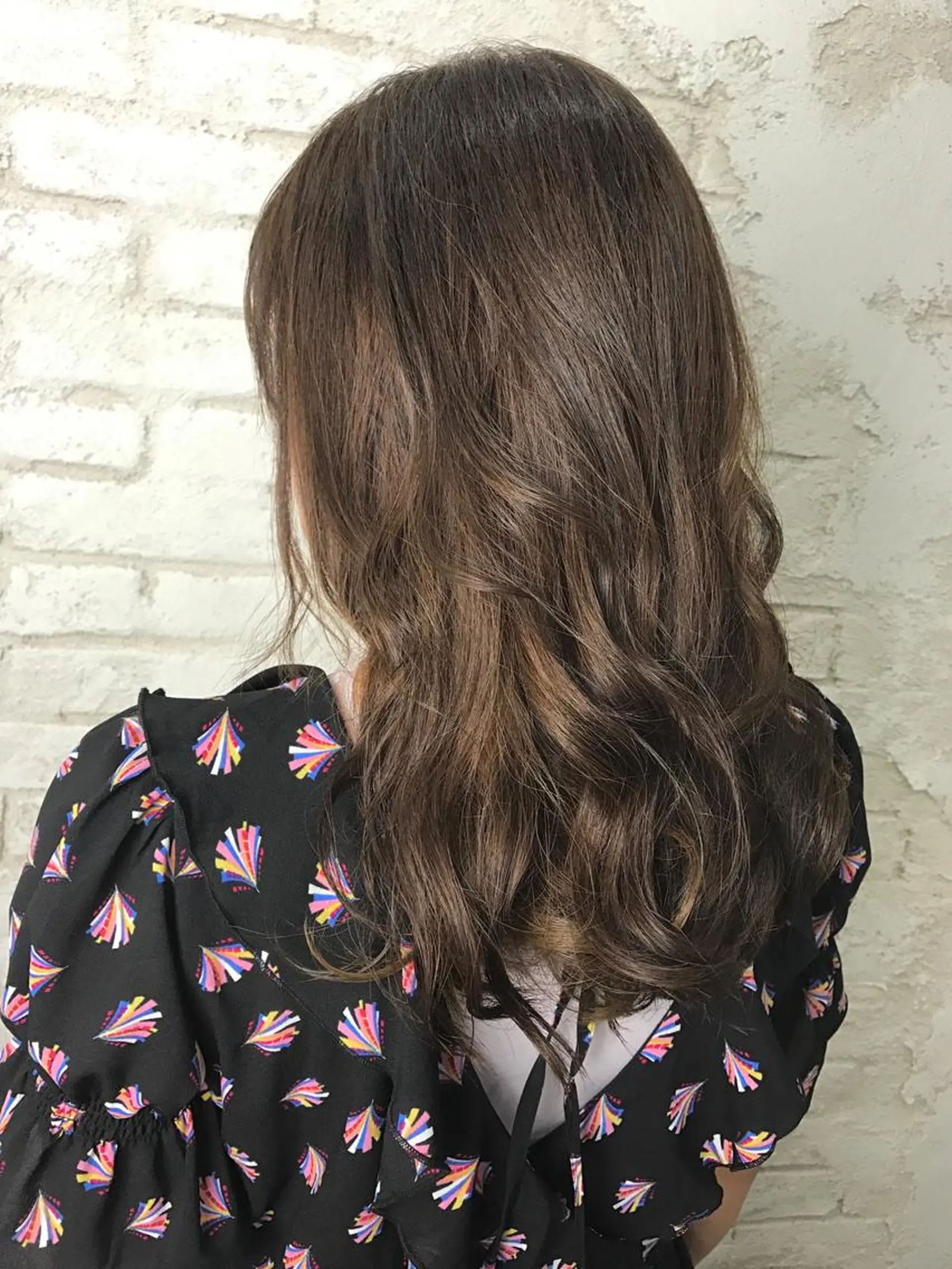 セミロング カラー ヘアアレンジ 韓国ヘア✨グレージュ カラーasamiのヘアスタイル