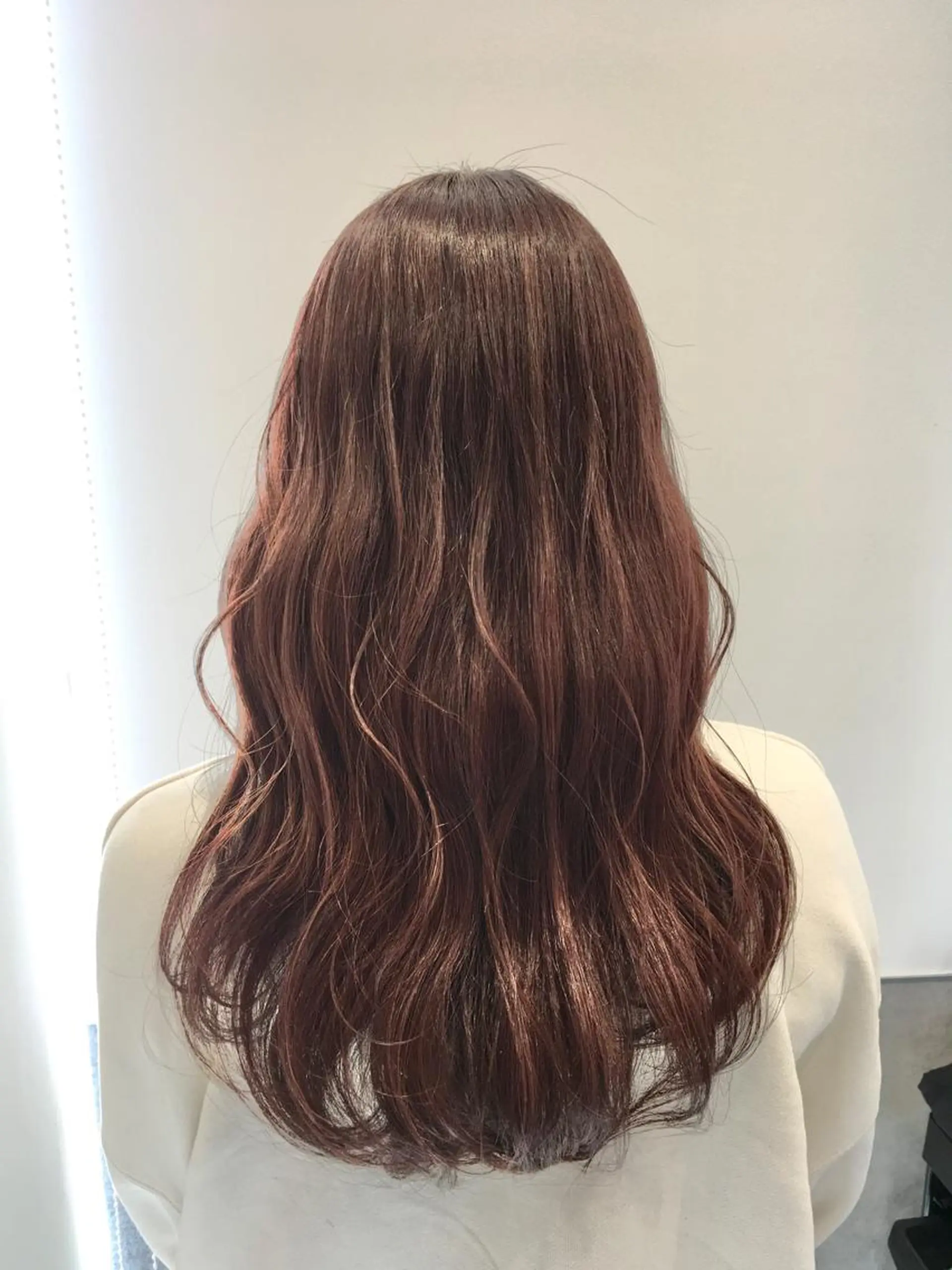 ロング カラー ベージュカラー ピンクカラー ピンクベージュ ヘアカラー トリートメント ヘッドスパ ヘアセット yoshi ☆のヘアスタイル