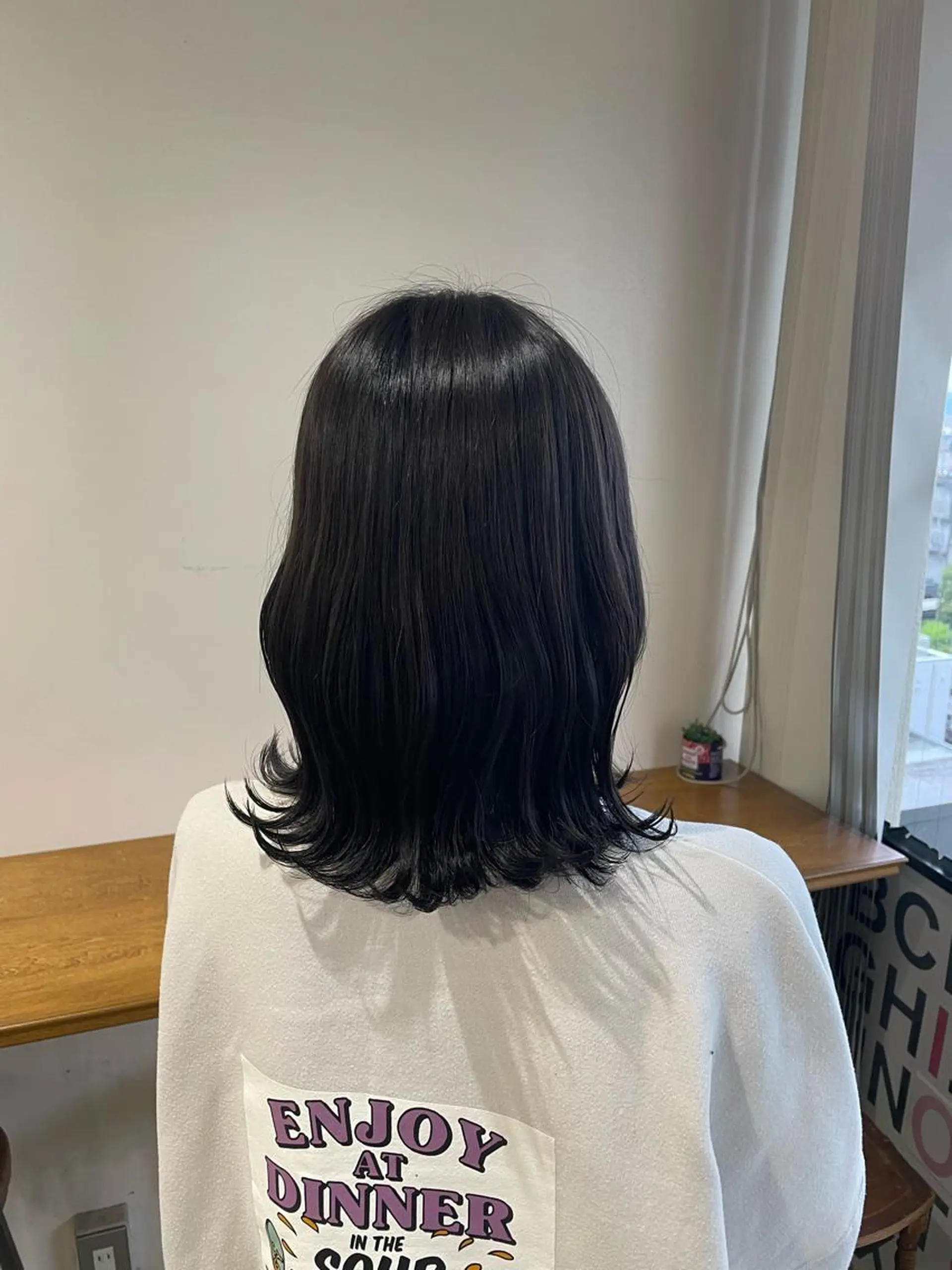ミディアム カラー ヘアアレンジ 黒髪 ブルーカラー ブルーブラック ヘアカラー トリートメント ヘアセット 🌸カトウ ケイゴ🌸のヘアスタイル