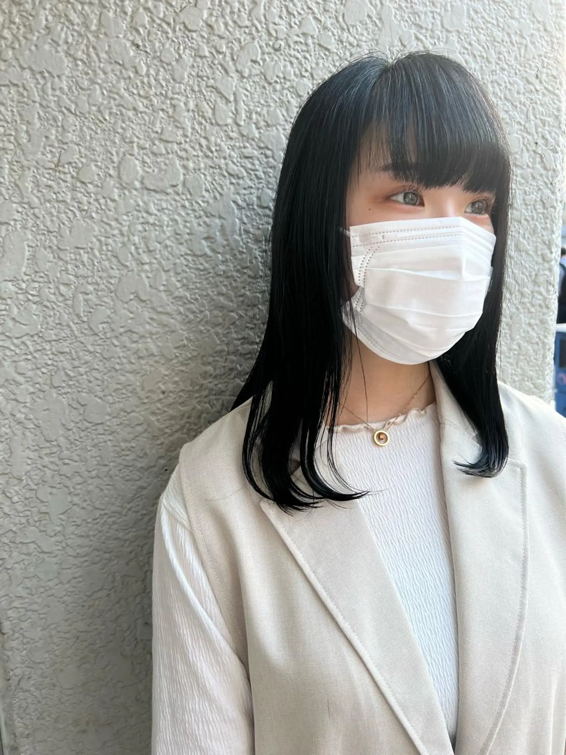 セミロング 韓国風ヘア 表参道/ハイライト /tsumugiのヘアスタイル