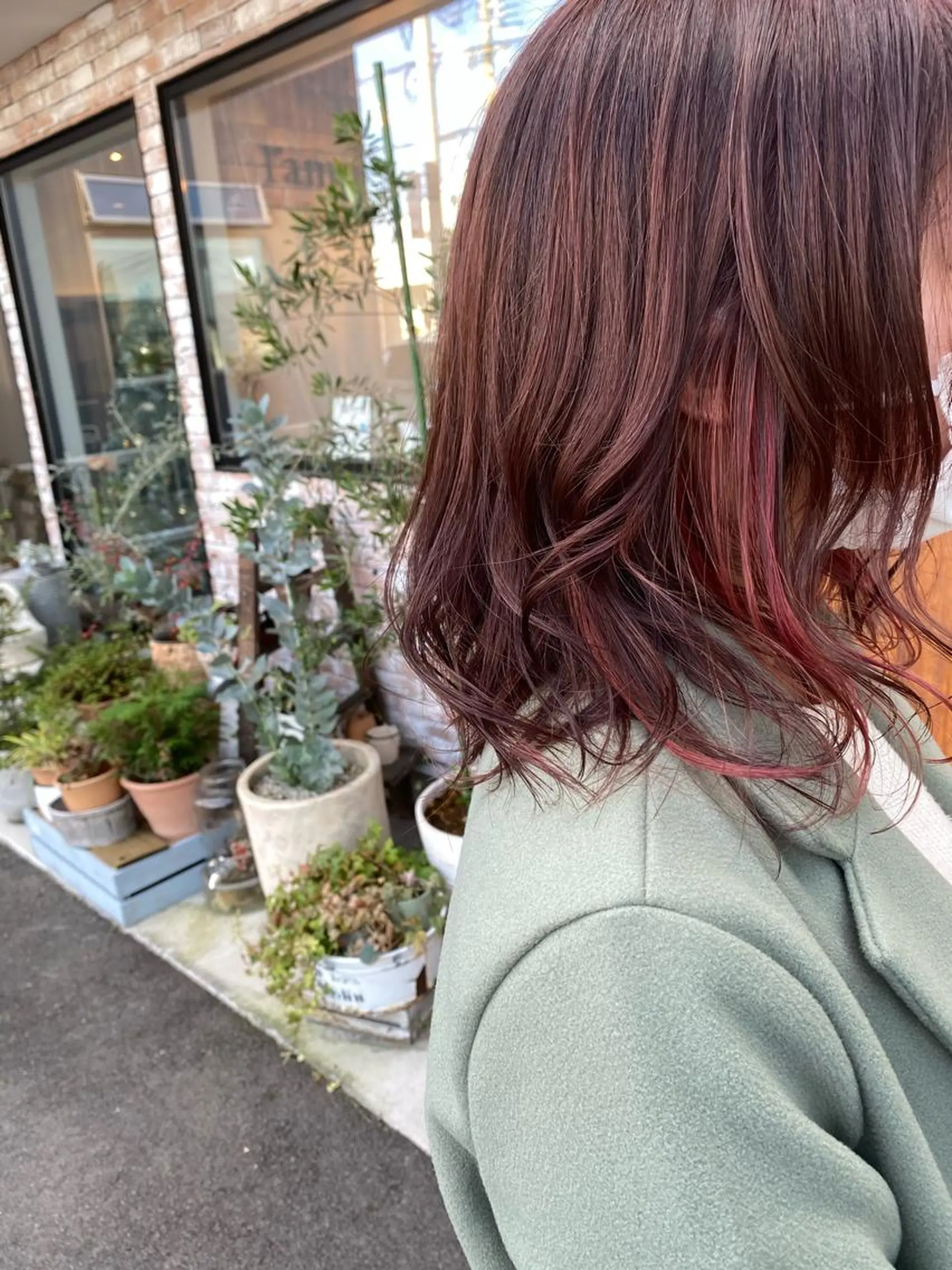 ミディアム カラー イヤリングカラー ラベンダーカラー ラベンダーピンク ピンクカラー 【浜松・豊橋】 ニシモトのヘアスタイル