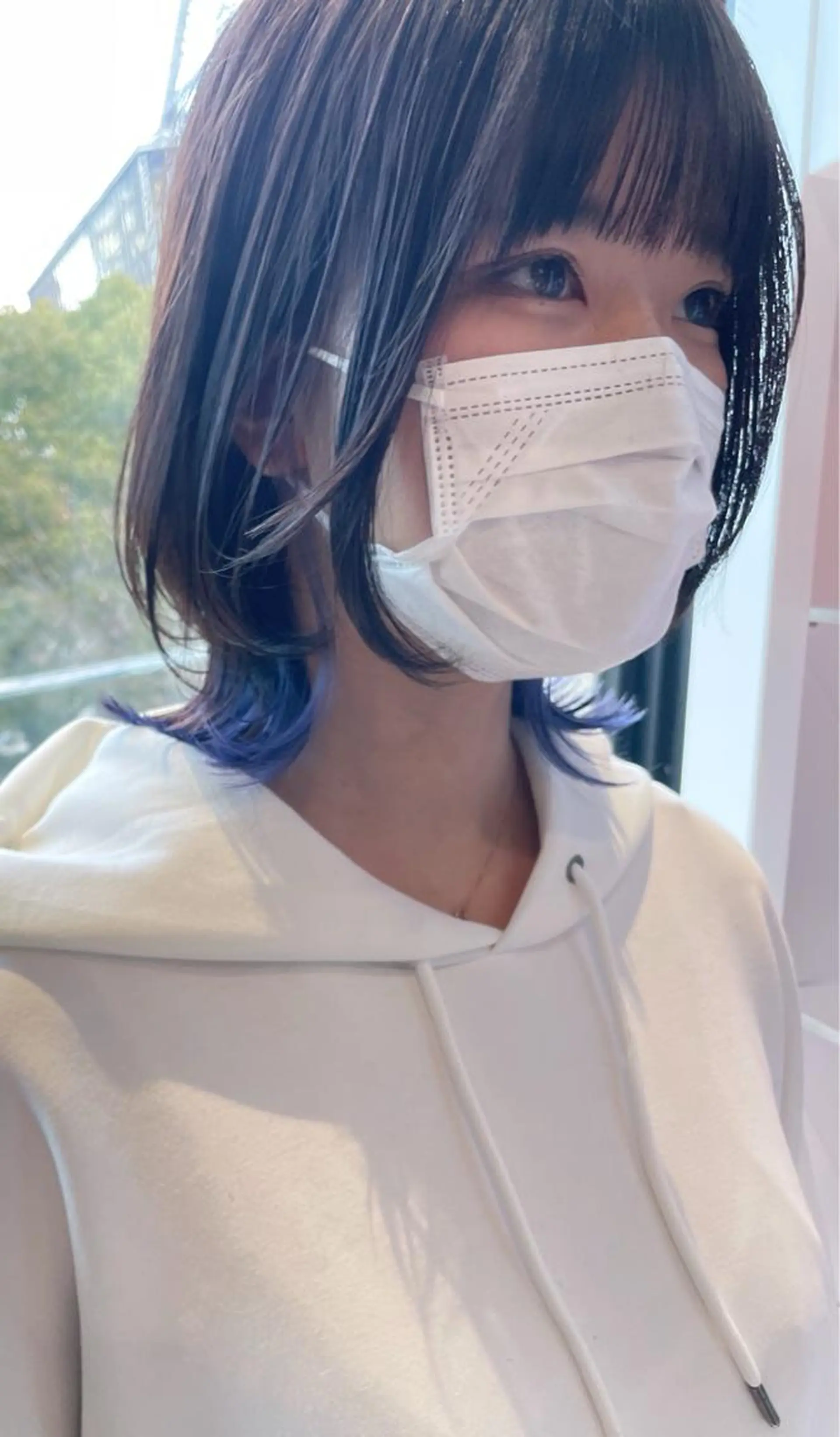 ミディアム 美髪矯正/艶カラー ボブ/栄/鐘ヶ江純也のヘアスタイル