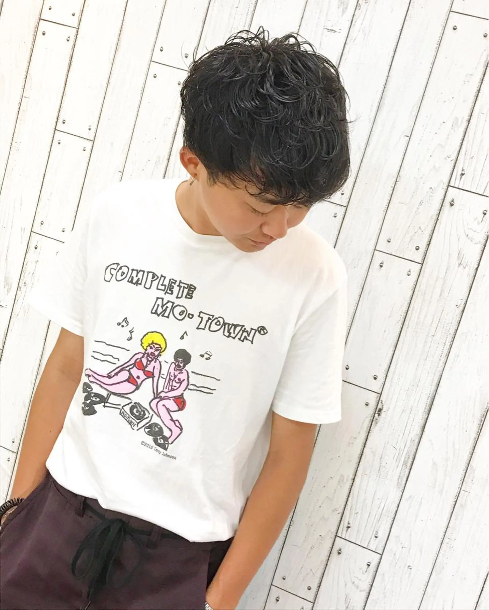 ショート カラー パーマ メンズ メンズパーマ カット パーマ 🟦メンズパーマ🟦 横浜駅｜小上馬淳司のヘアスタイル