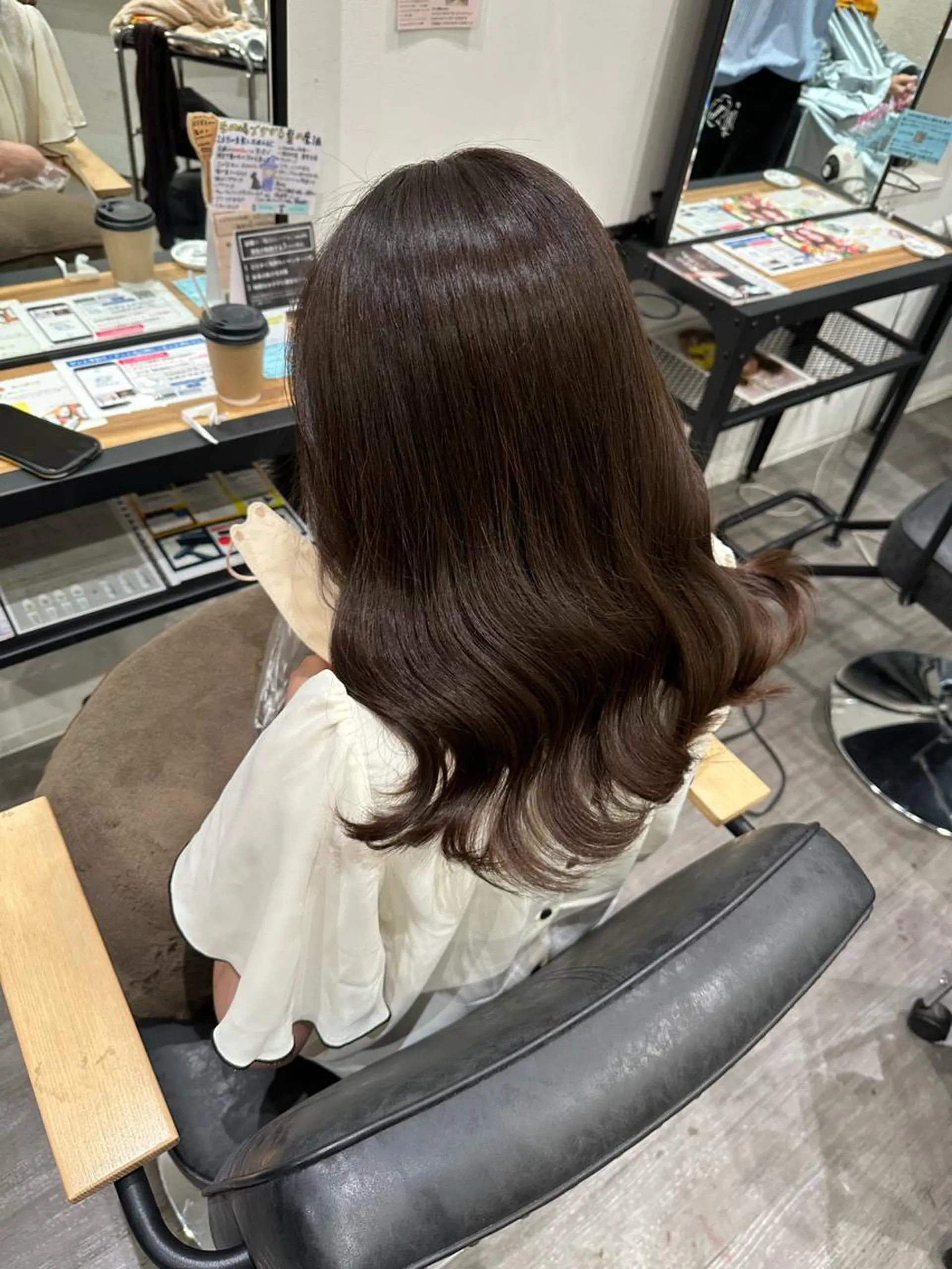 ミディアム カラー ベージュカラー ブラウンカラー ブラウンベージュ ヘアカラー トリートメント 艶髪レイヤー上田 紗也🇰🇷💗のヘアスタイル