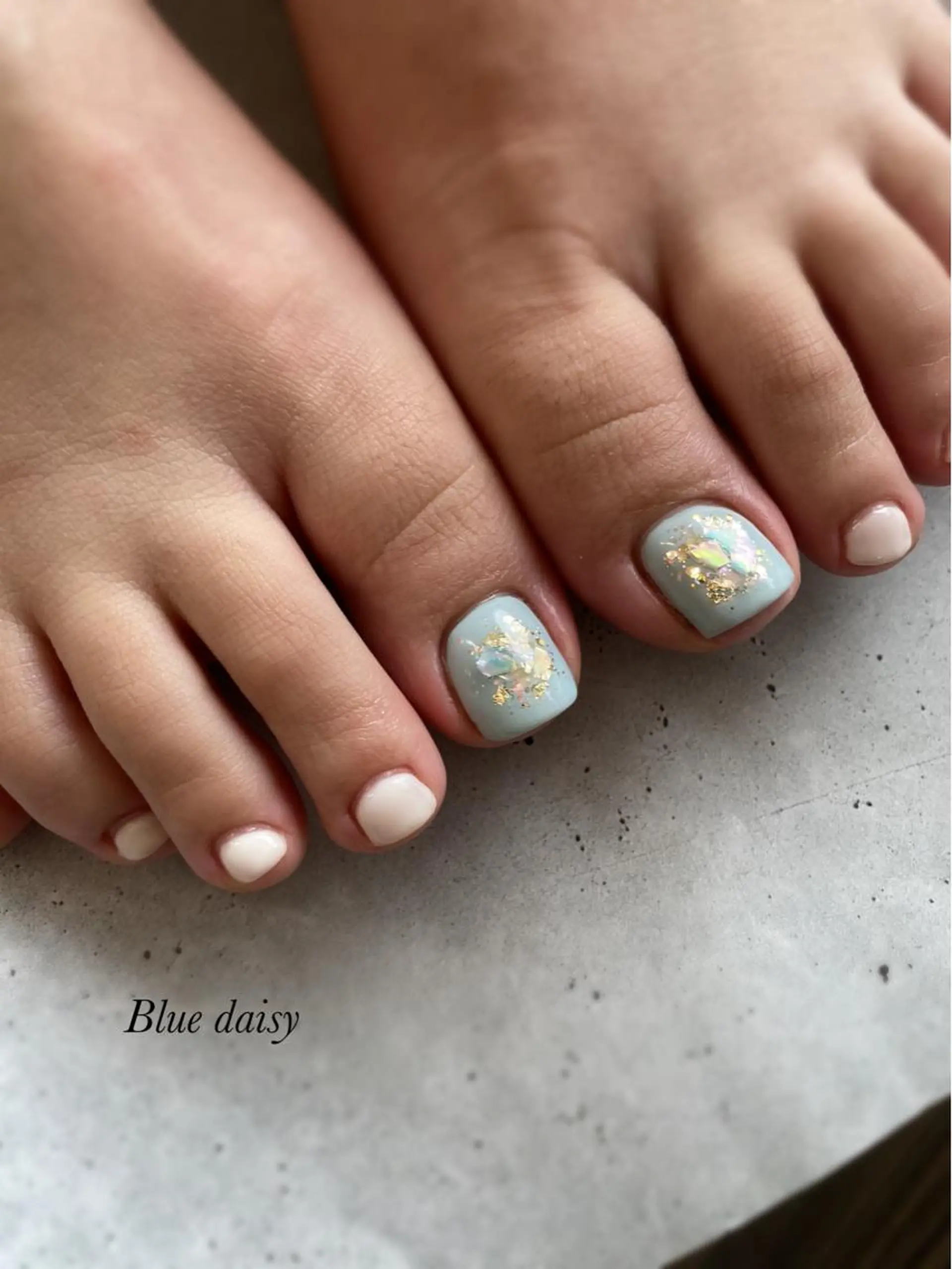 ネイル アートネイル フットネイル Blue daisy 栄本店のネイルデザイン