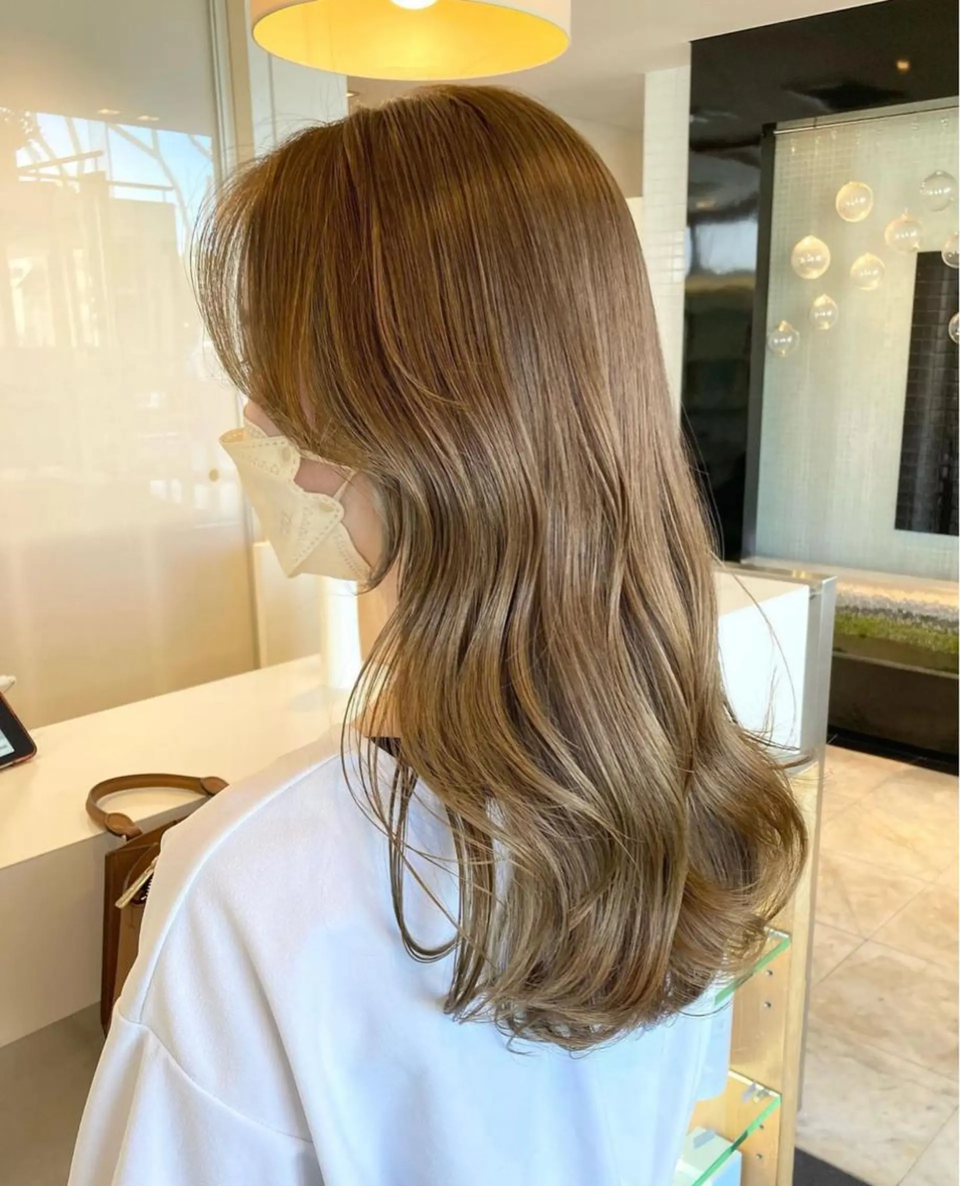 セミロング カラー ヘアアレンジ みなみ/韓国ボブ/ 韓国レイヤーのヘアスタイル