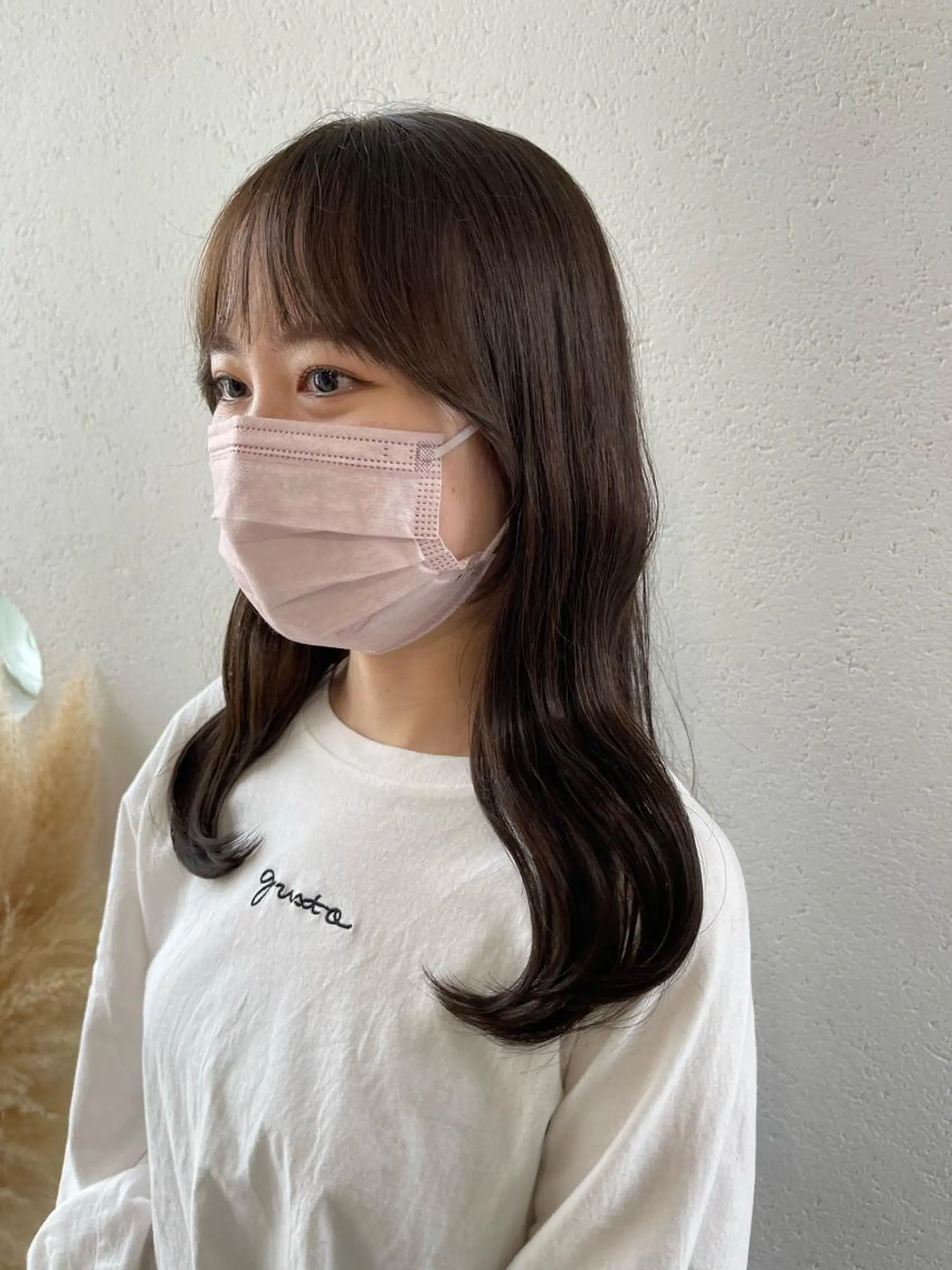 セミロング カラー グレージュ 市村 香多のヘアスタイル