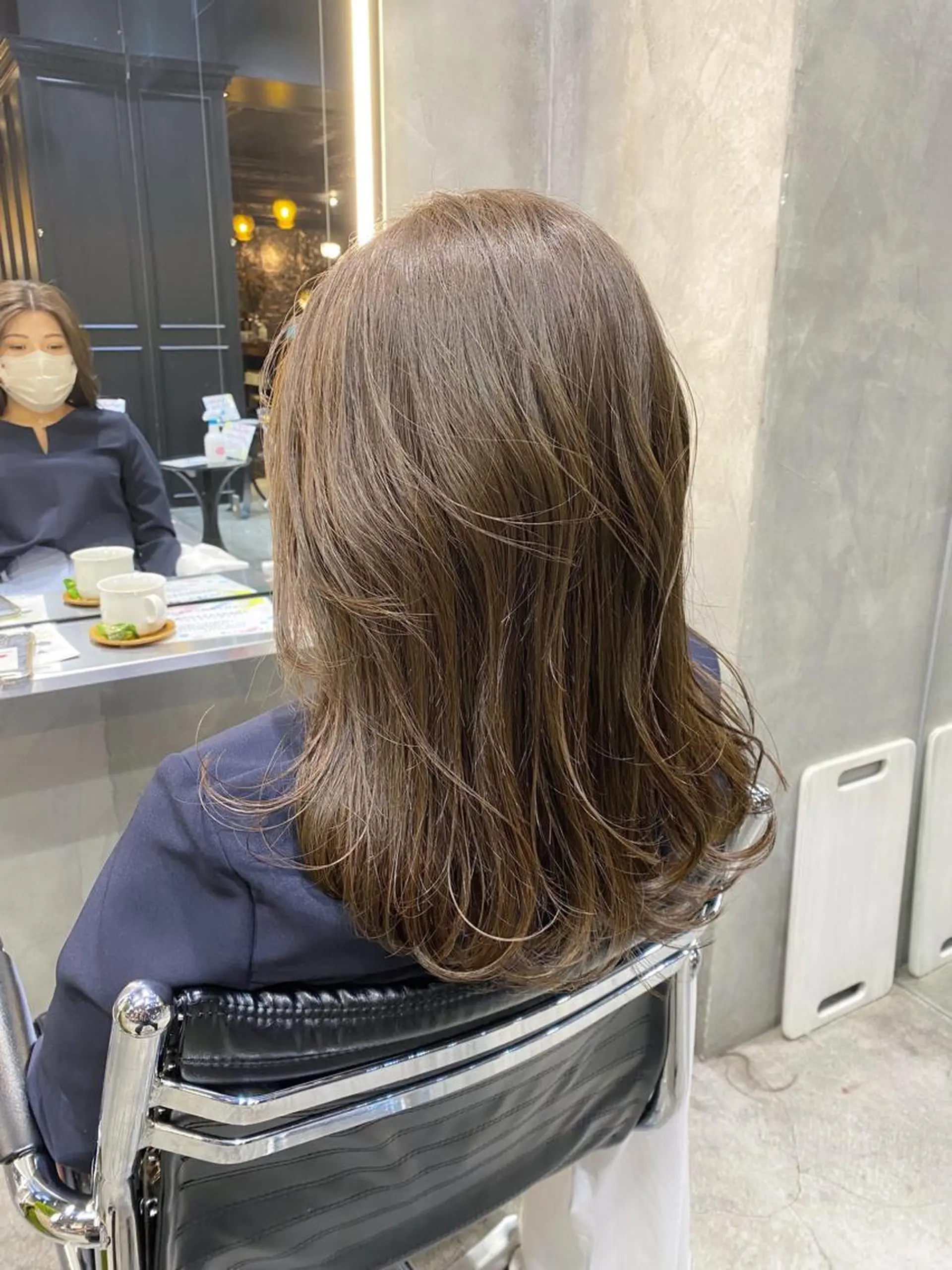 カラー グレージュ カーキグレージュ 透明感カラー🌿 グレージュ🐺陽介のヘアスタイル