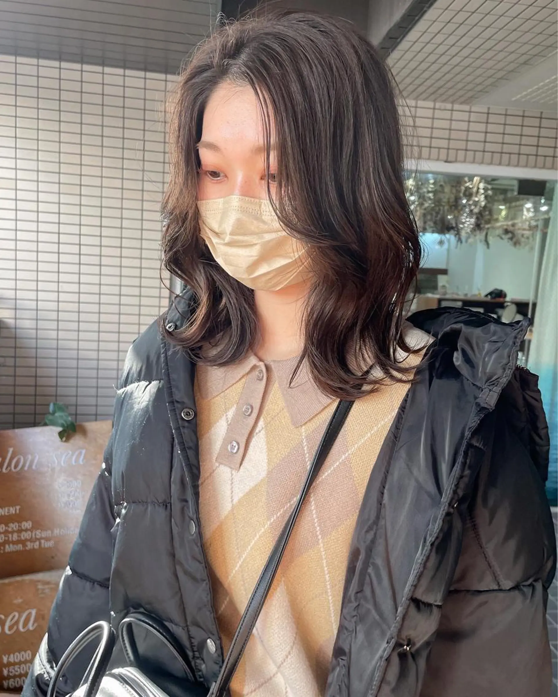 ミディアム 仙田 遥のヘアスタイル