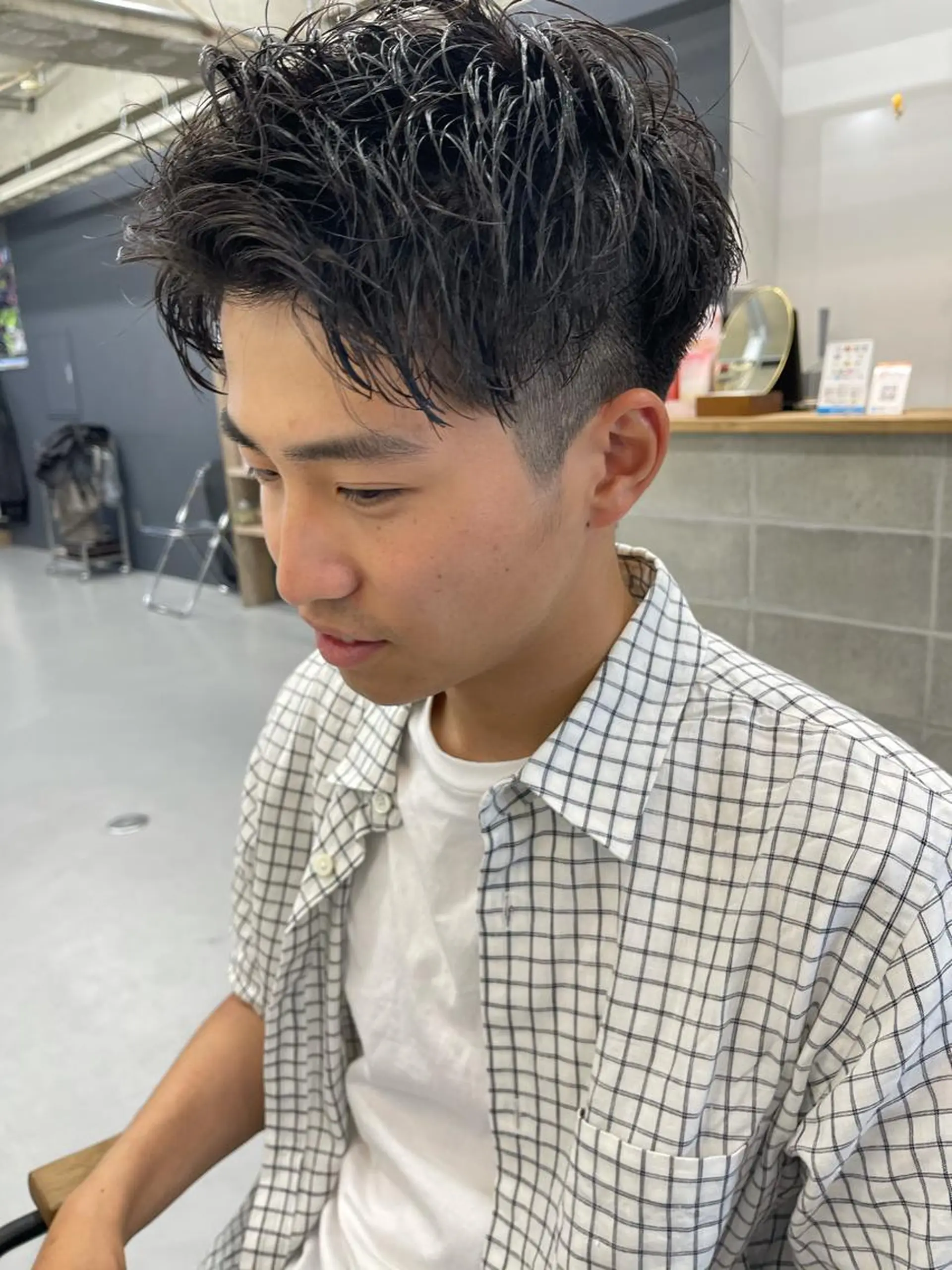 メンズ カット 森本裕/オーナー/ スパイラルパーマのヘアスタイル