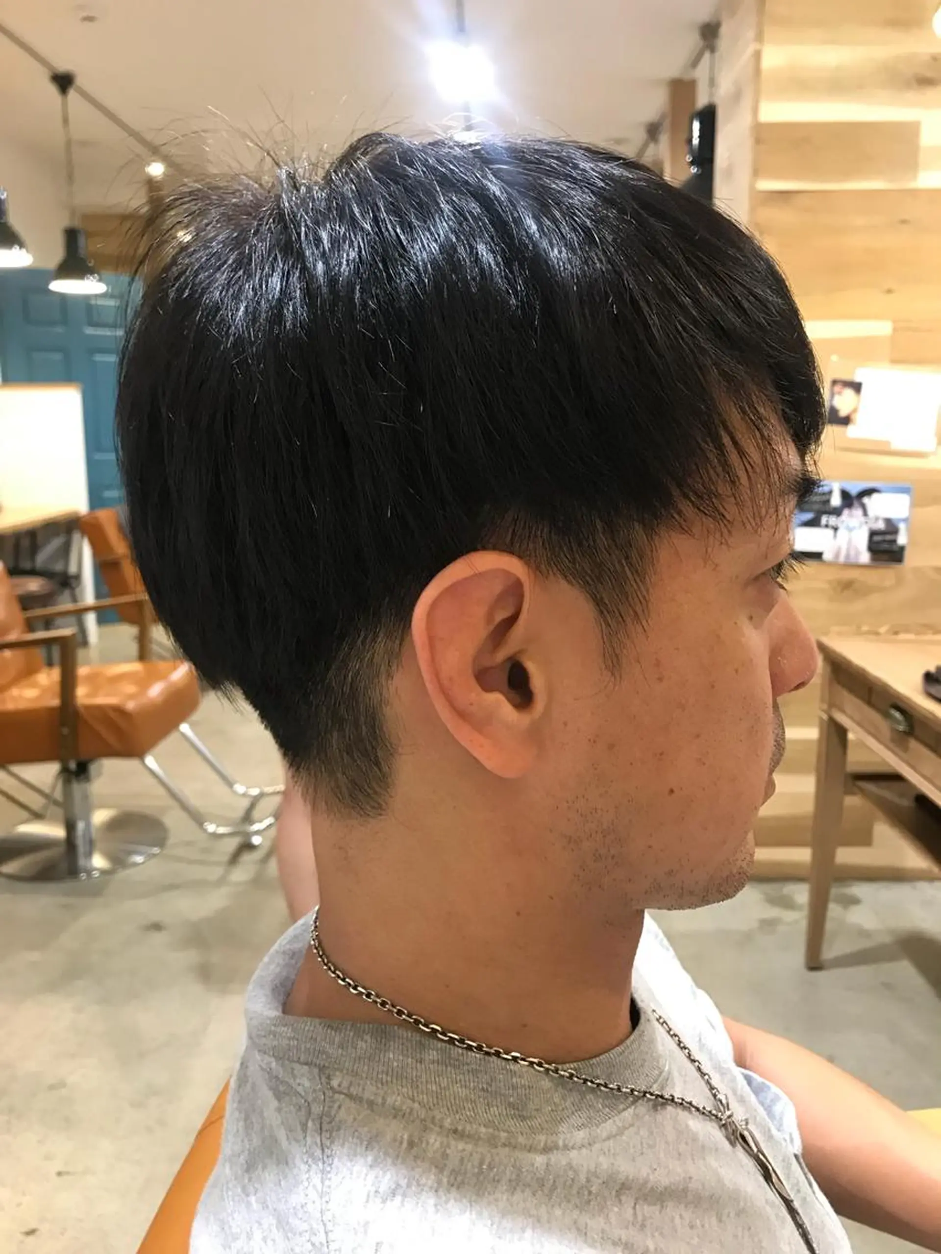 メンズ 暖色カラー🍊 ボブ🌿顔周りcutのヘアスタイル