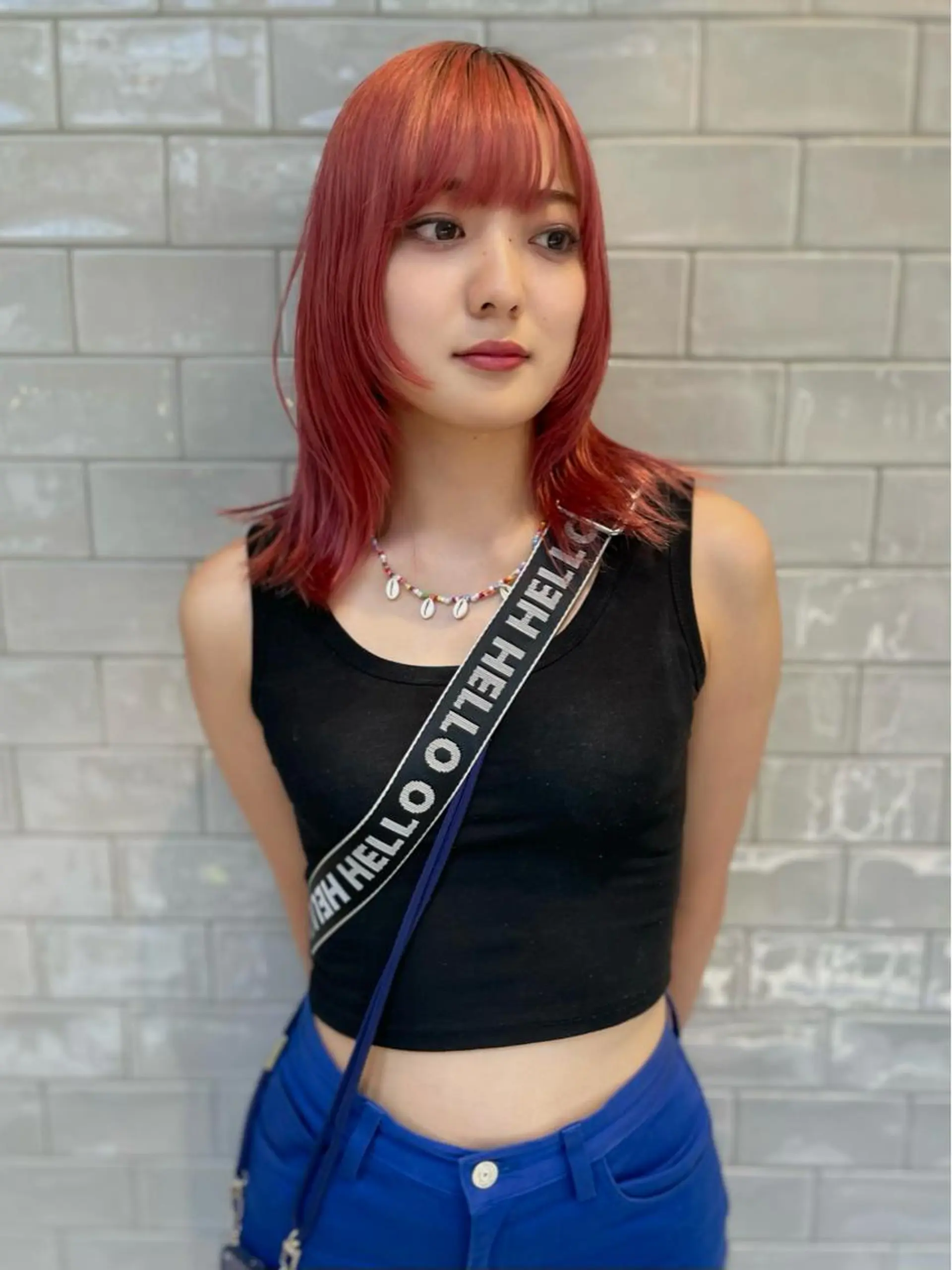 ミディアム カラー カット ヘアカラー トリートメント ブリーチ🪡 ボブ🧶レイヤーのヘアスタイル