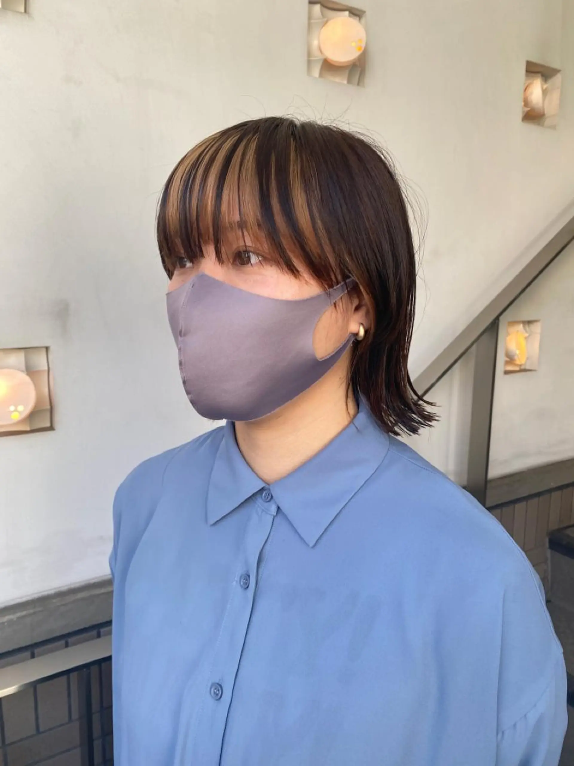 ショート カラー ヘアアレンジ インナーカラー ボブ ヘアカラー トリートメント ナカジマ ボブ/レイヤーのヘアスタイル