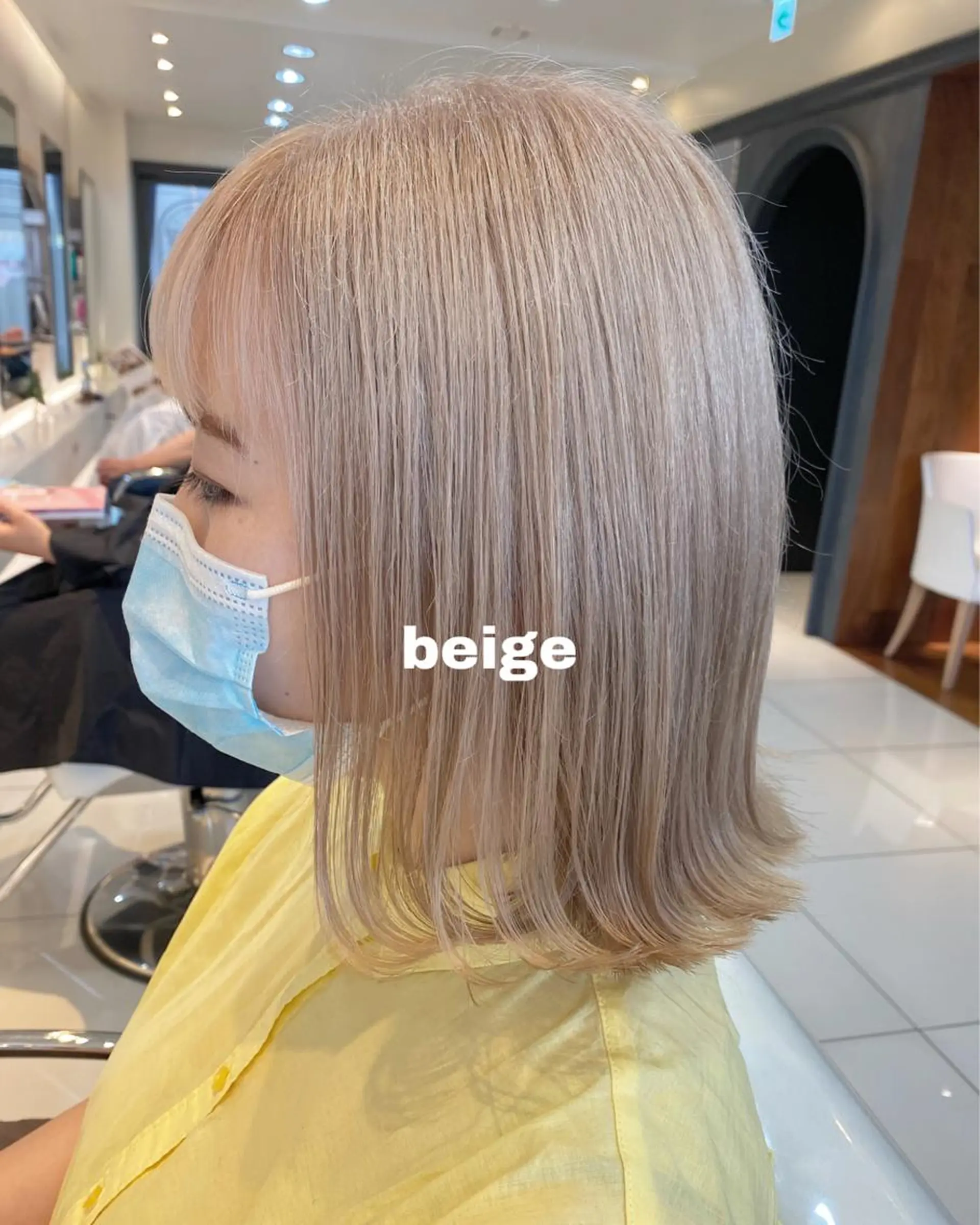 ミディアム ボブ ヒラカホ/ ブリーチ/似合わせのヘアスタイル