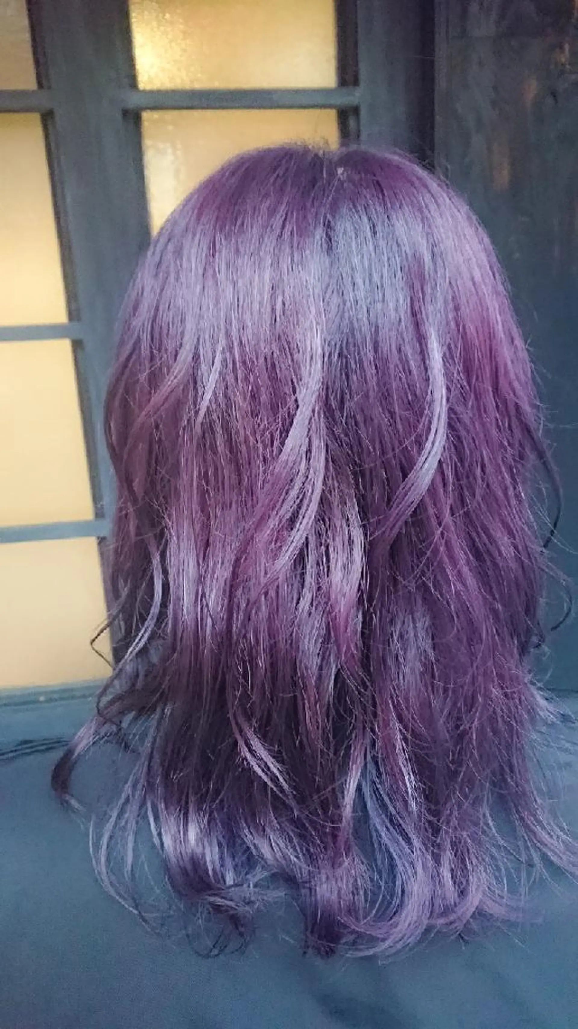 ミディアム カラー ブルーカラー ブルーラベンダー ラベンダーカラー 田邉 俊和のヘアスタイル