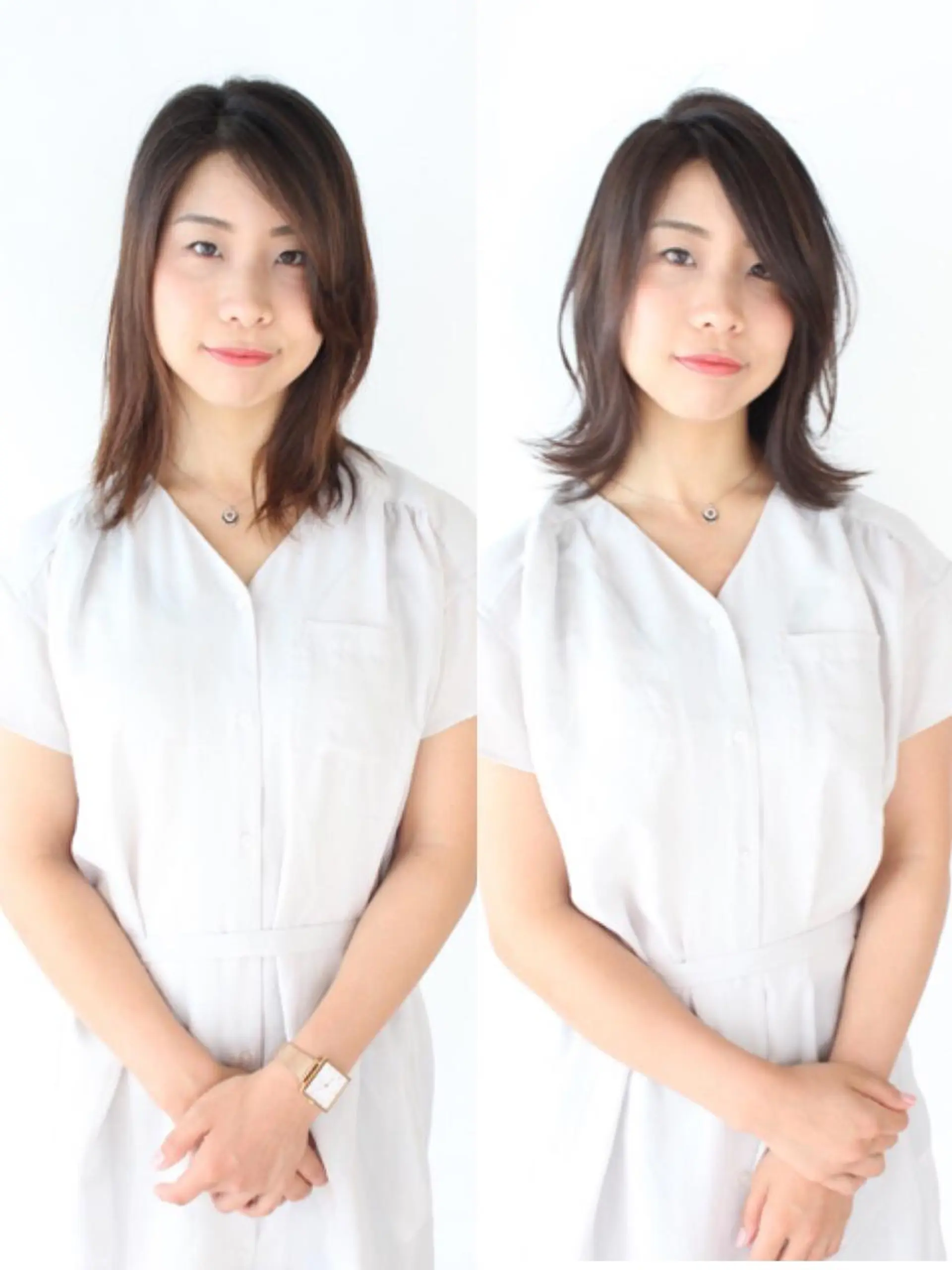 ミディアム 河野 薫のヘアスタイル