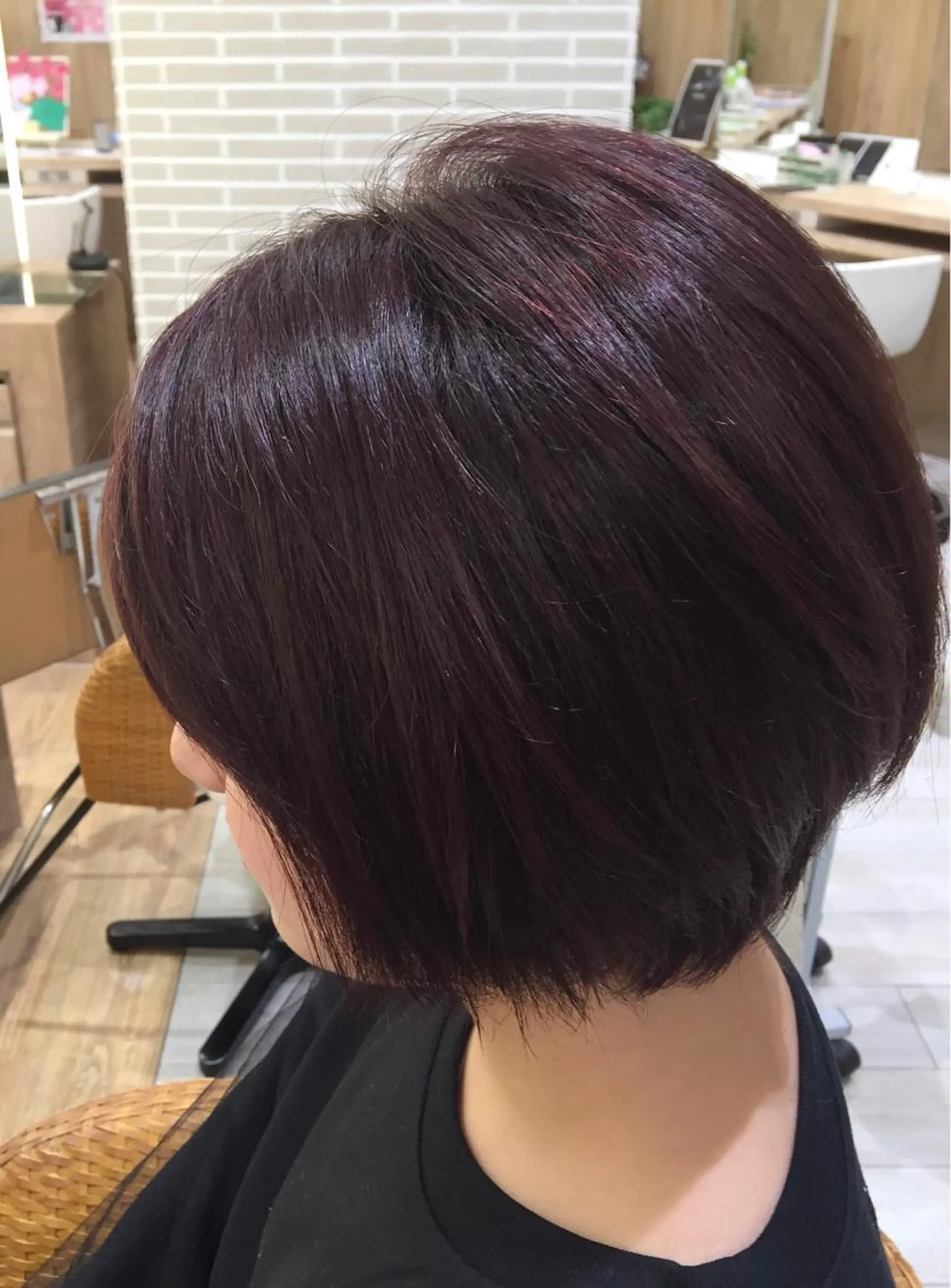 ショート カラー ショートボブ イルミナカラー ボブ ショートヘア カット ヘアカラー トリートメント 山北 咲子のヘアスタイル