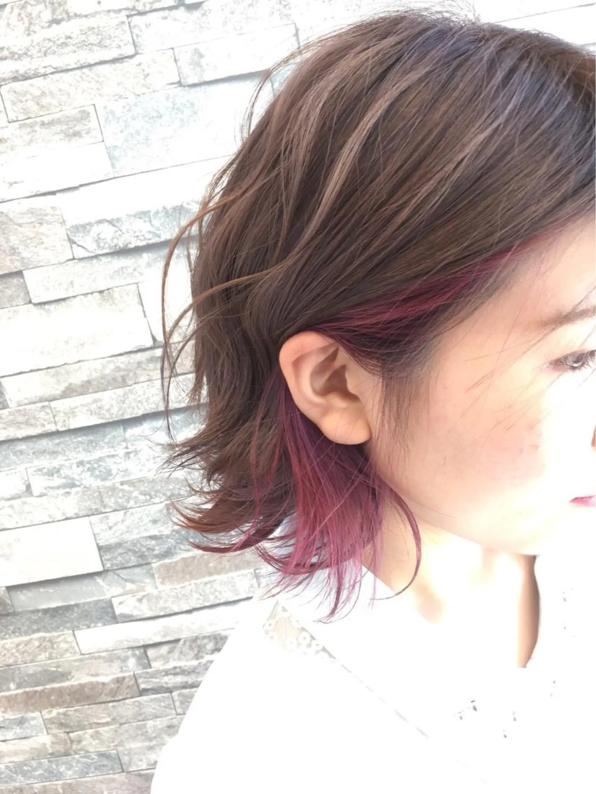 ショート カラー インナーカラー ピンクカラー 宍戸 海斗のヘアスタイル
